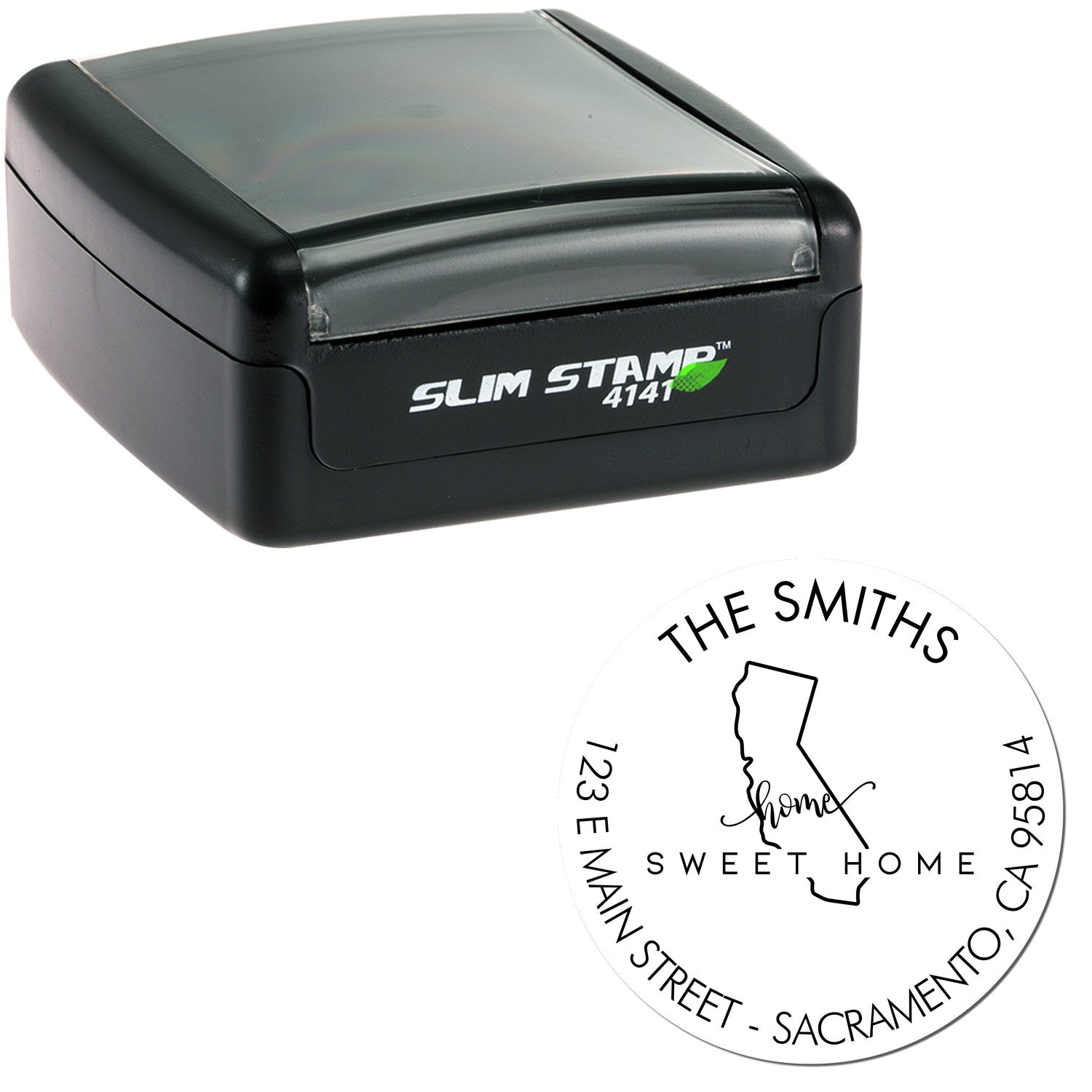 Slim Home Sweet Home for California Personalized Address Return Stamp