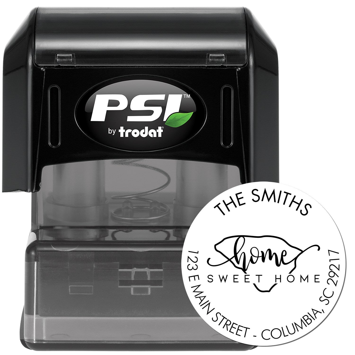 Round PSI Home Sweet Home for South Carolina Custom Mail Stamp