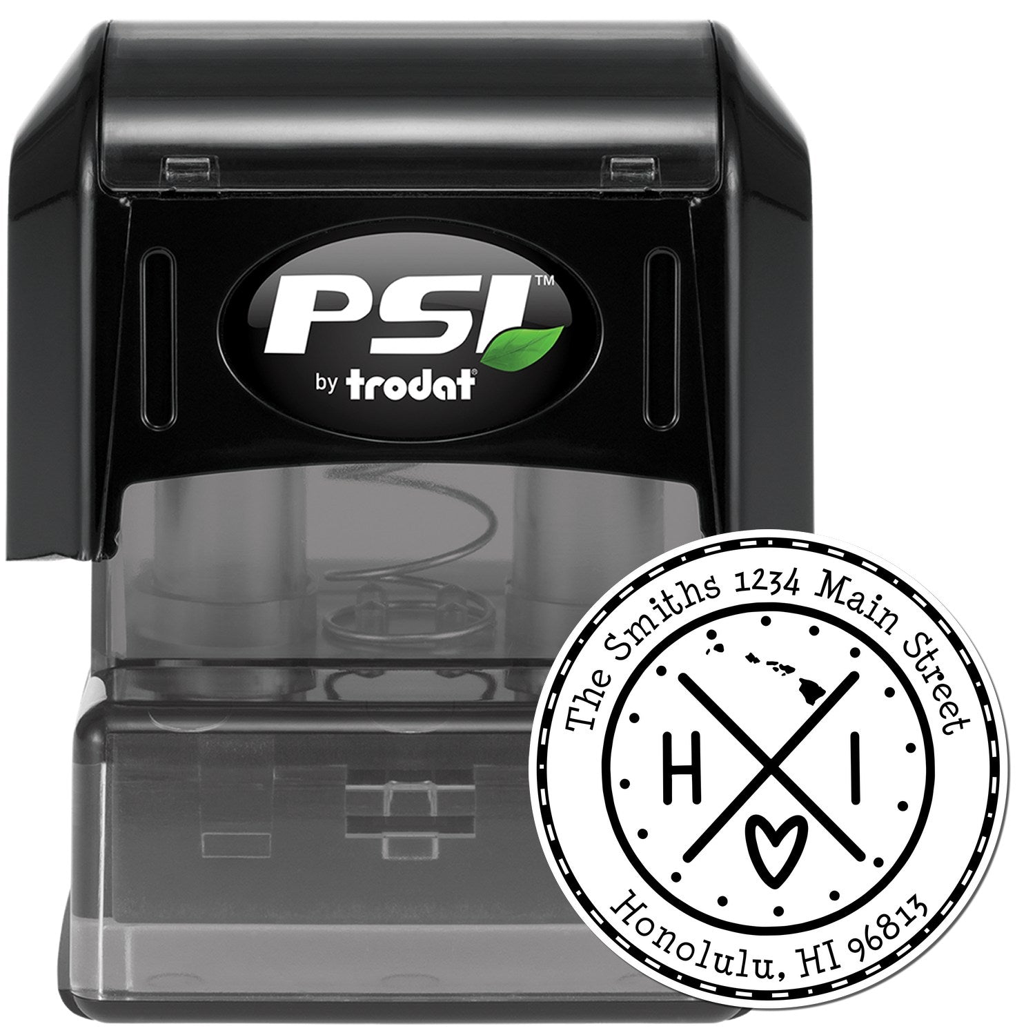 Round PSI Hawaii State Cross Customizable Address Label Stamper