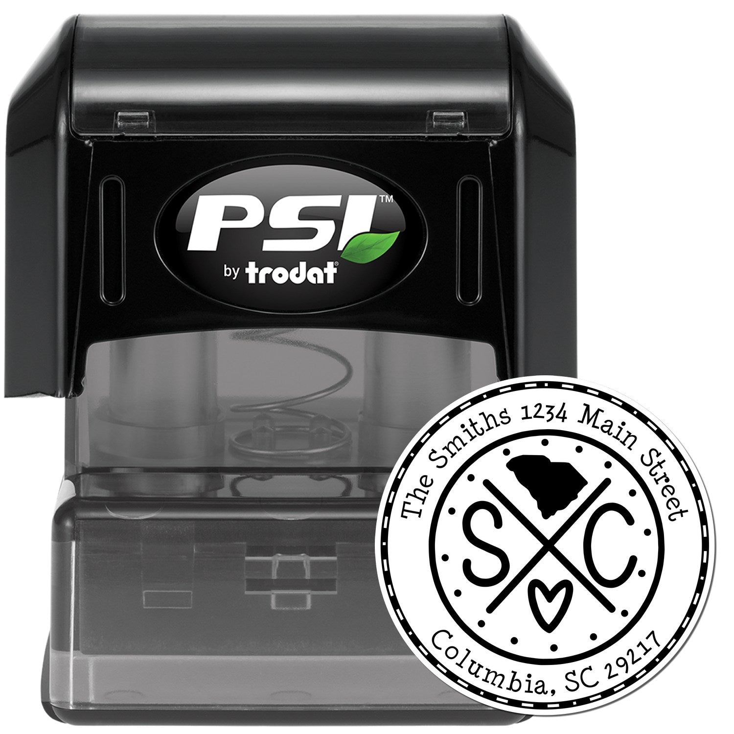 Round PSI South Carolina State Cross Customizable New Address Stamp