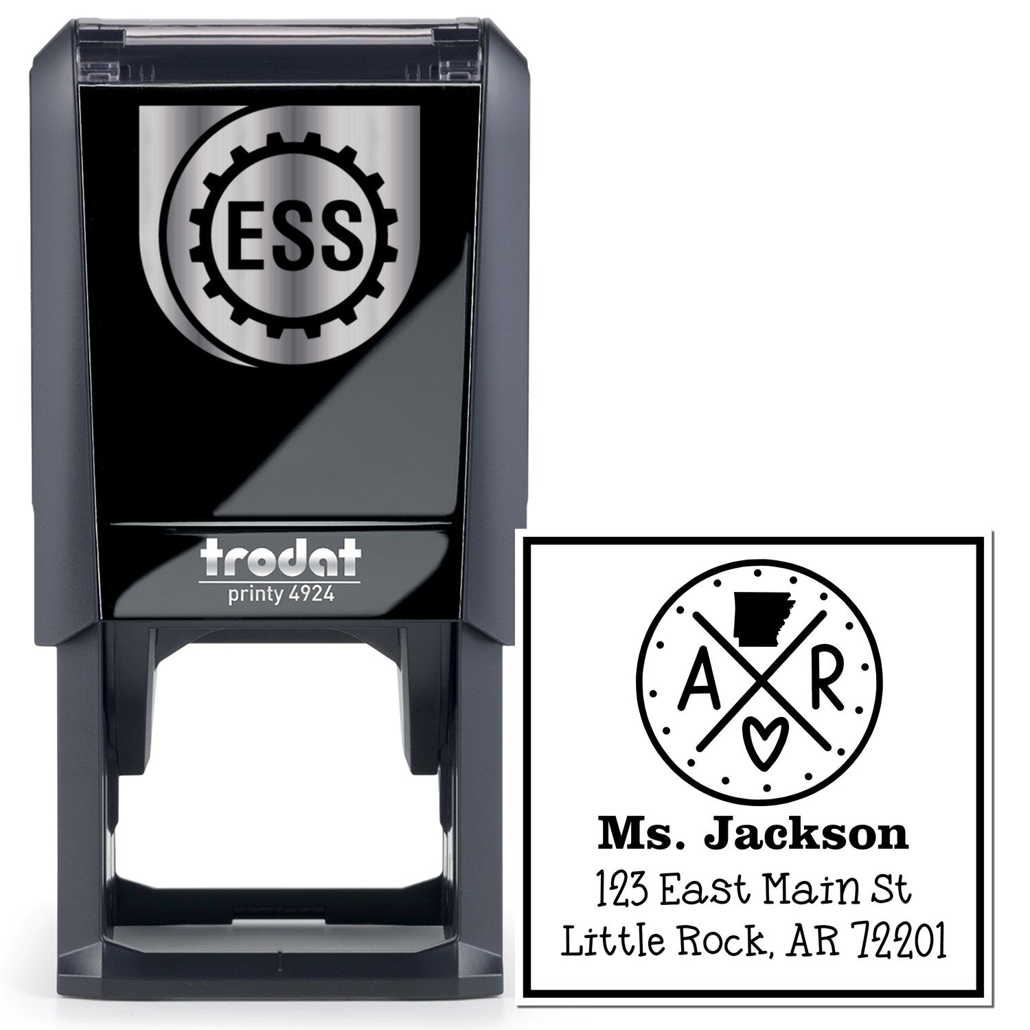 Self-Inking Arkansas State Cross Customized Home Address for Envelopes Rubber Stamp