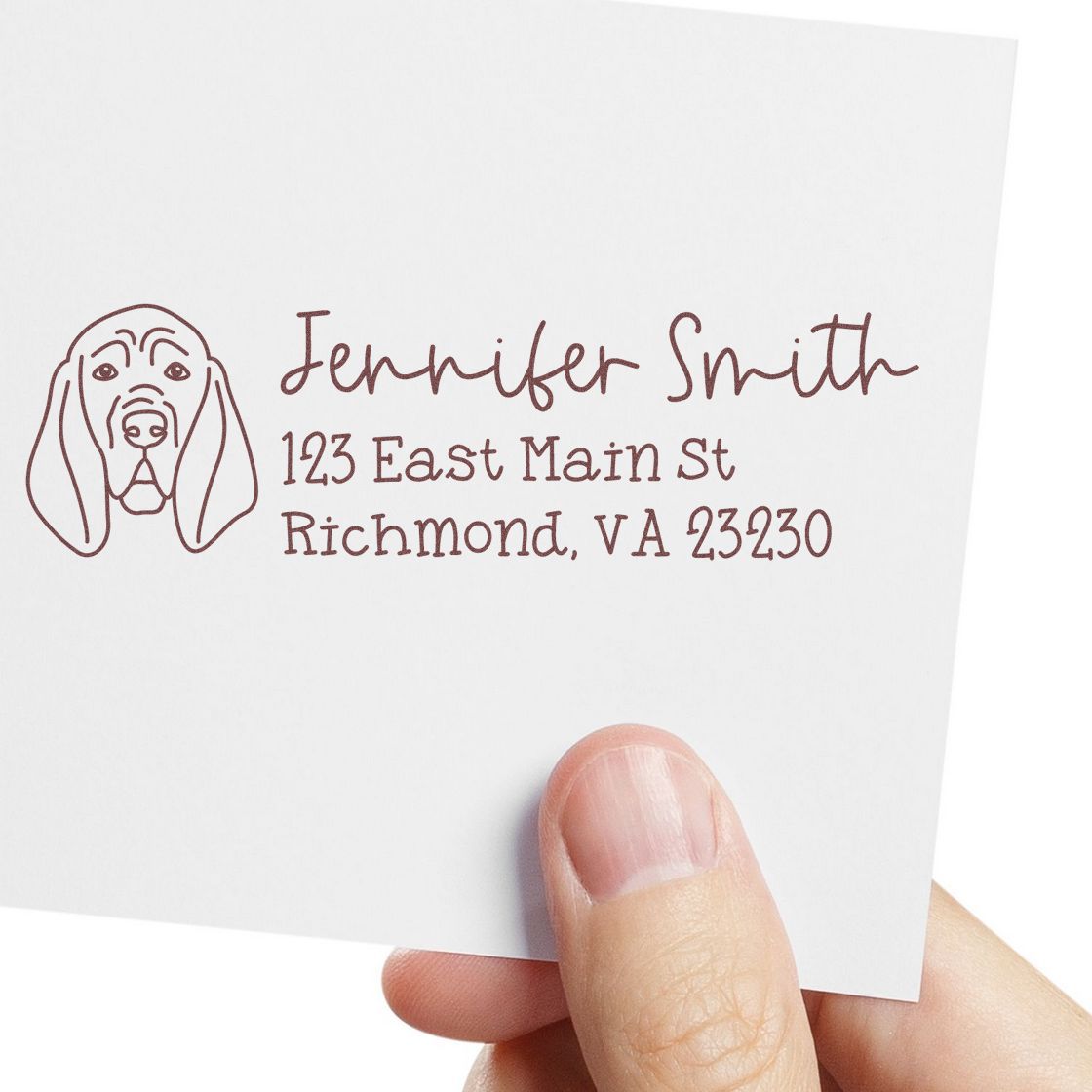 Self-Inking Blood Hound Dog Outline Return Address Stamp Personalized