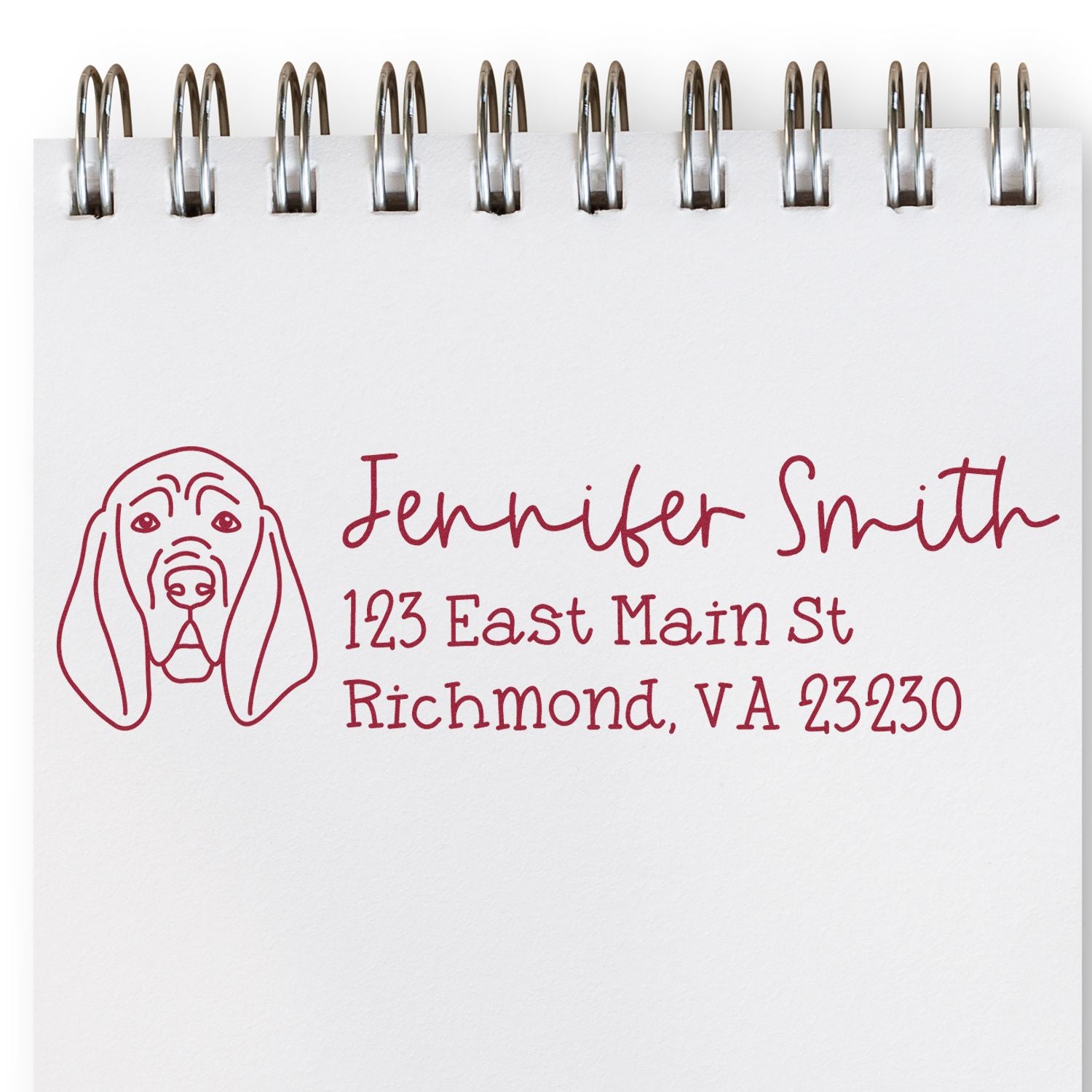 Self-Inking Blood Hound Dog Outline Return Address Stamp Personalized