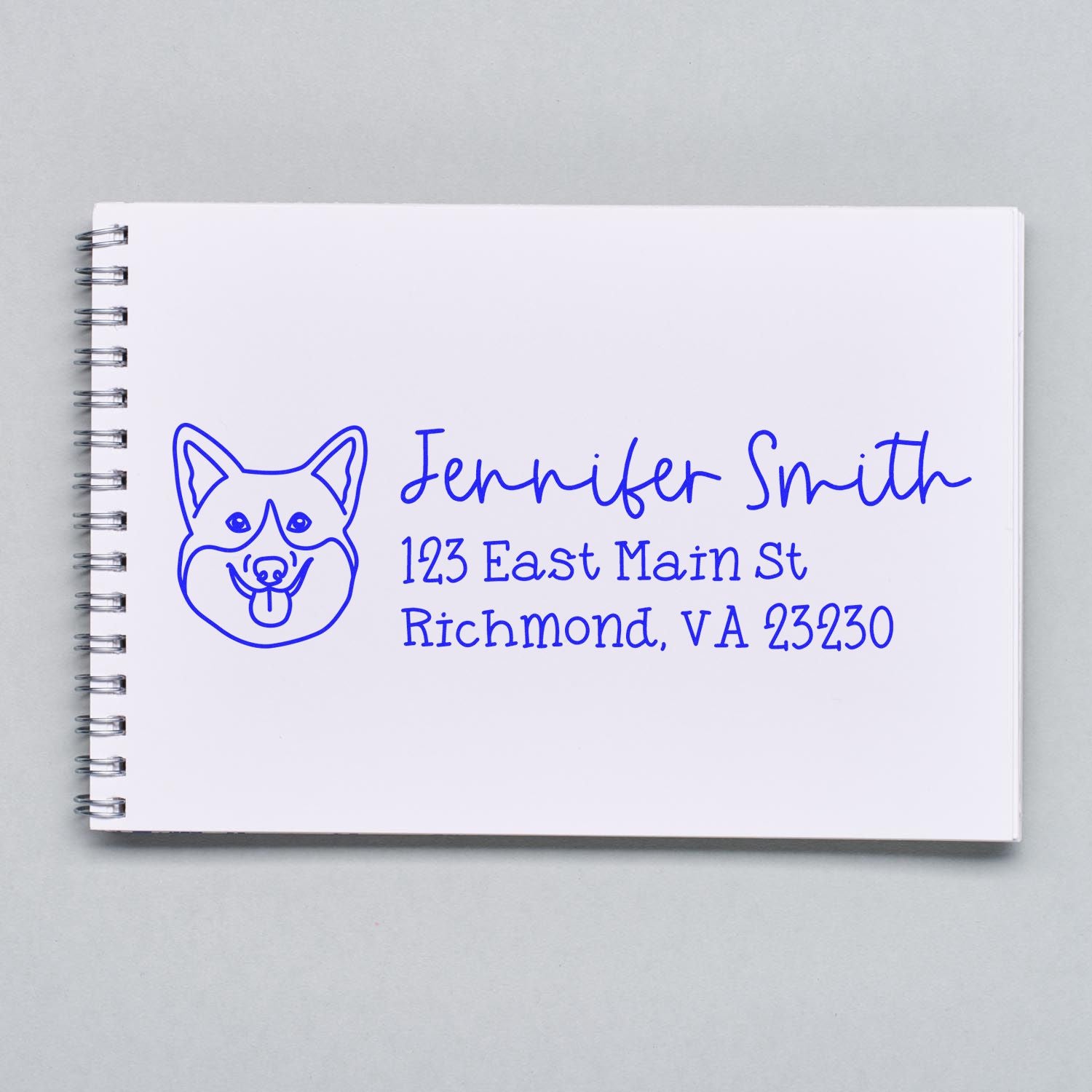 Corgi Dog Address Stamp Pre-Inked