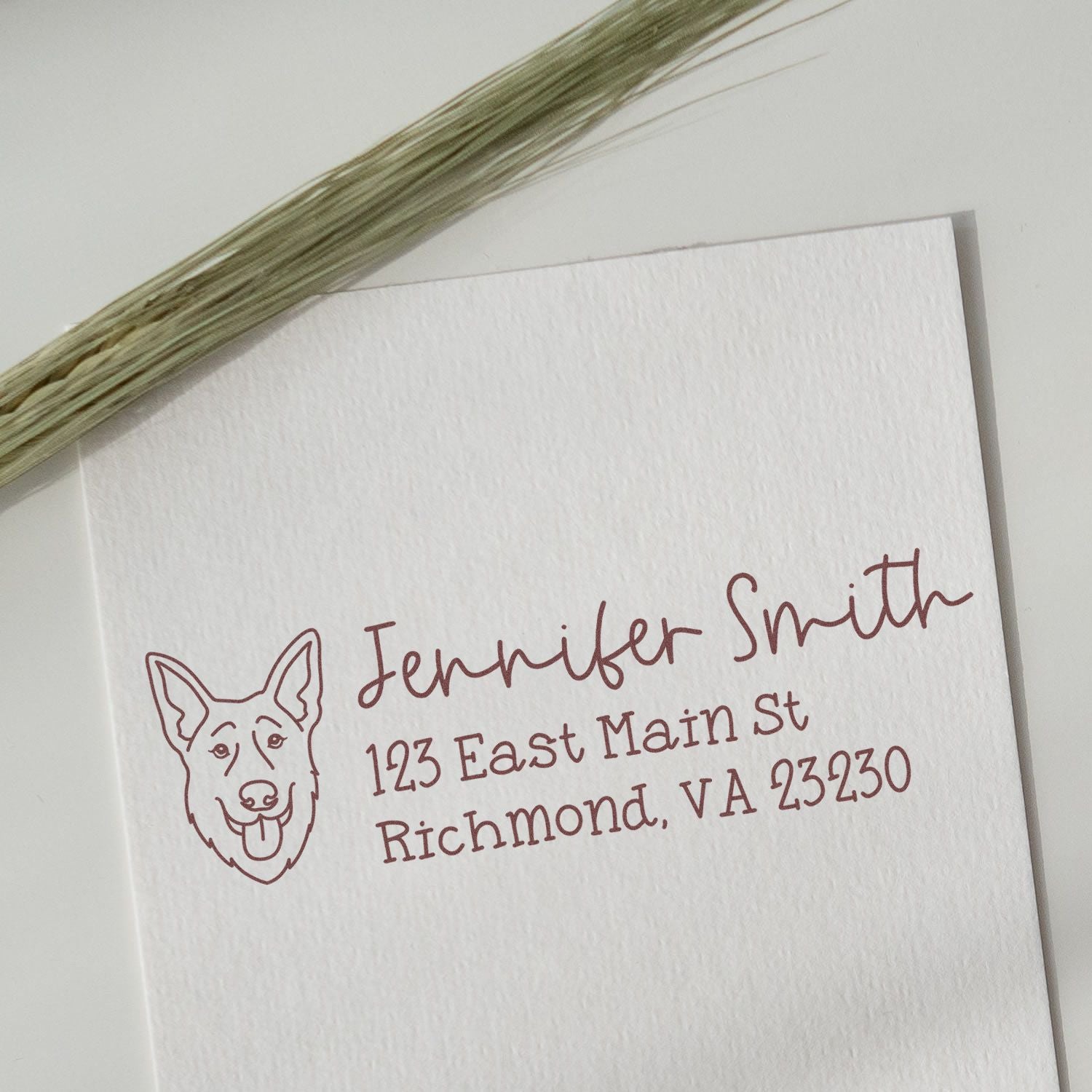 German Shepherd Dog Address Stamp Pre-Inked