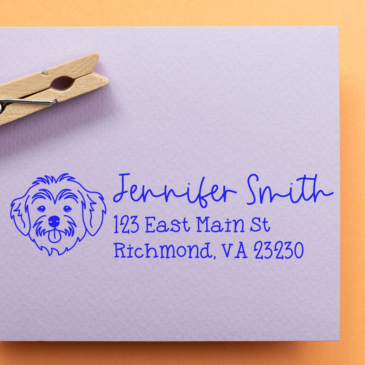 Self-Inking Havanese Dog Outline Return Address Stamp Personalized