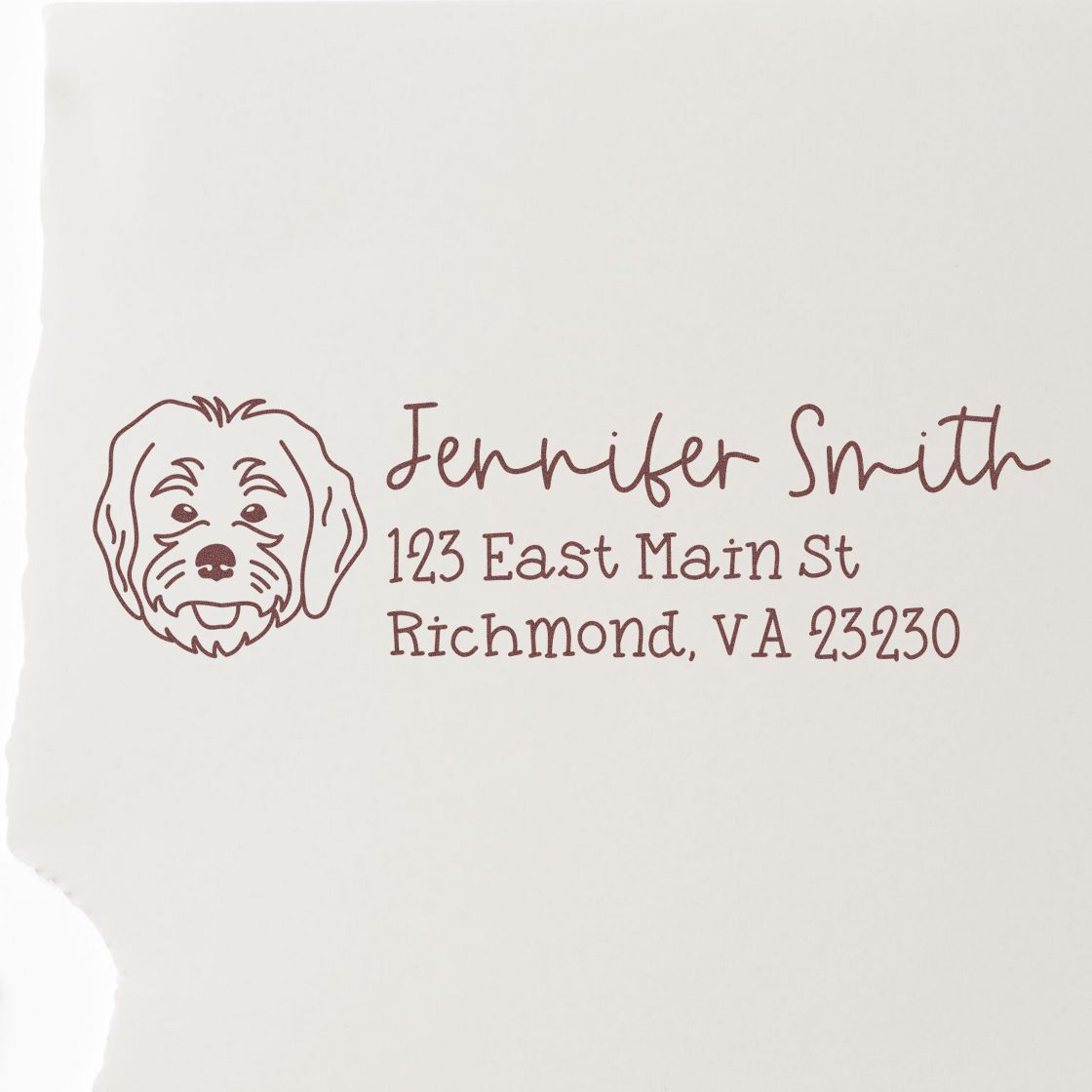 Labradoodle Dog Address Stamp Pre-Inked