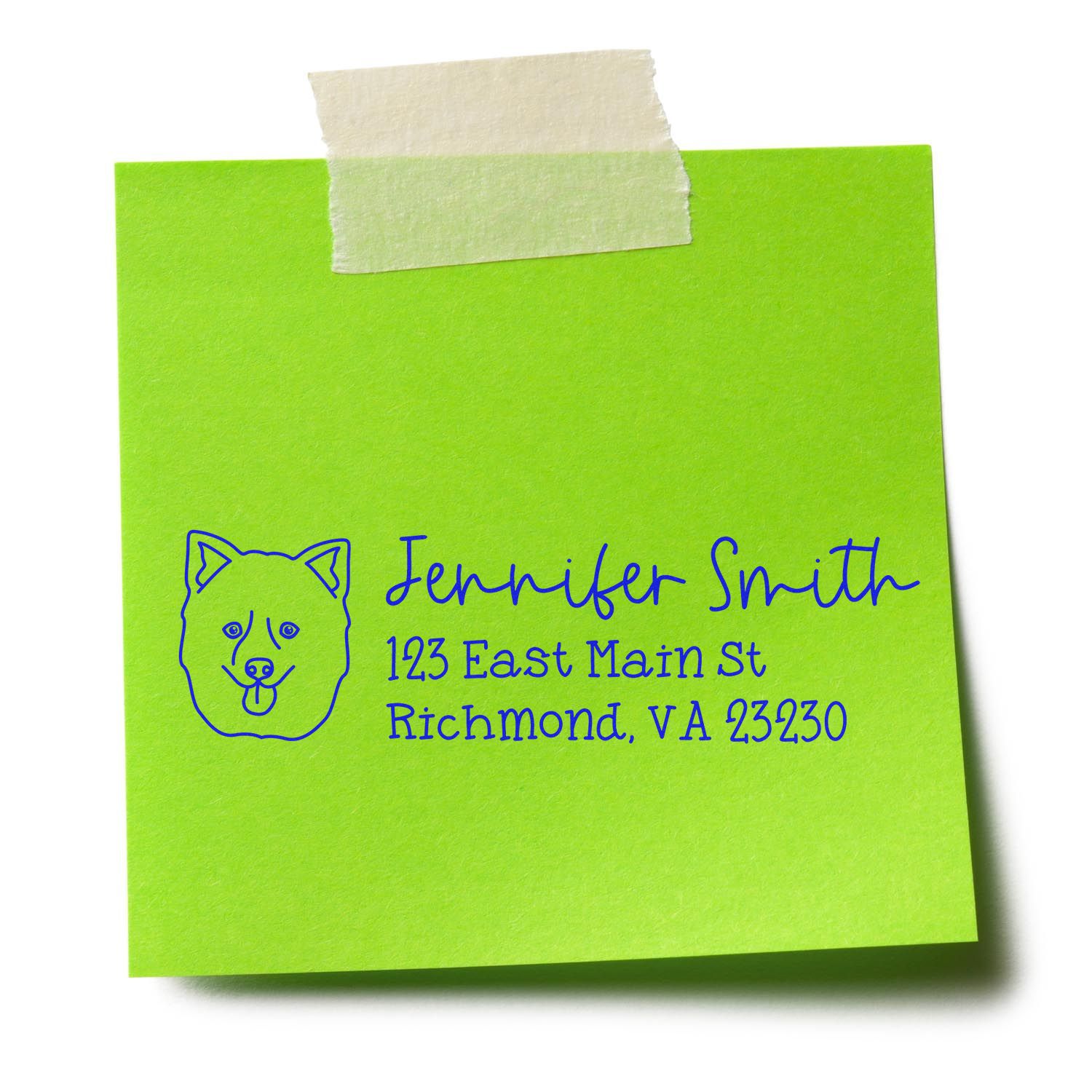 Self-Inking Poodle Dog Outline Return Address Stamp Personalized