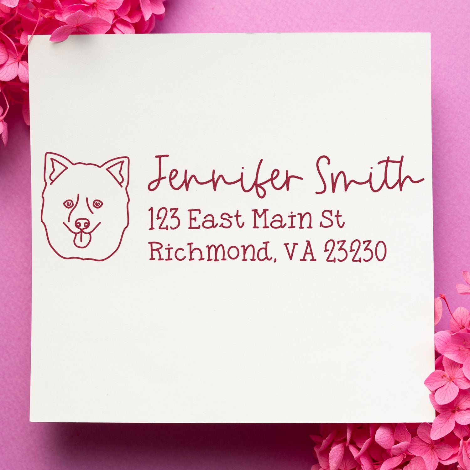 Self-Inking Poodle Dog Outline Return Address Stamp Personalized