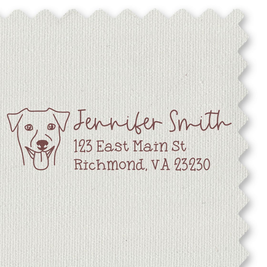 Slim Customized Address Stamp Rhodesian Ridgeback Dog Outline