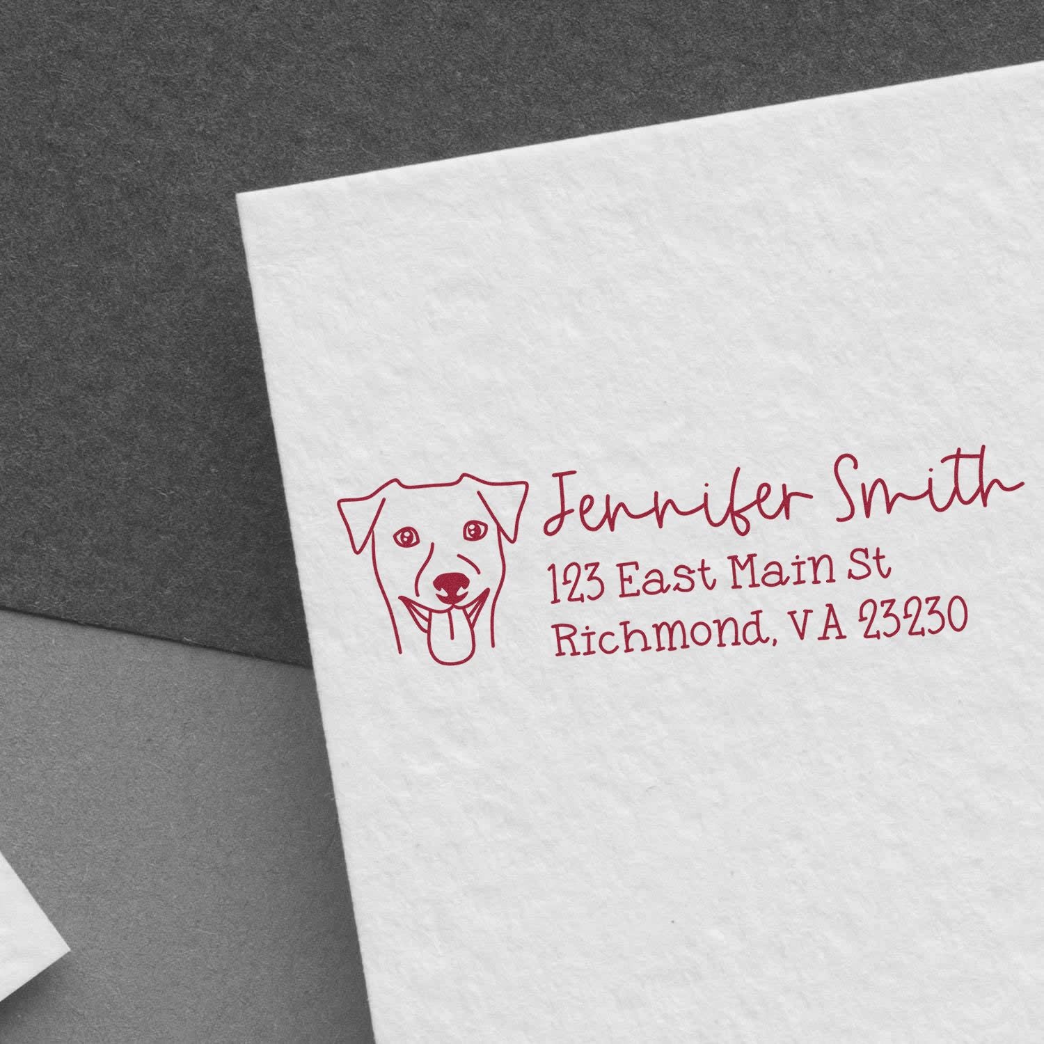 Wood Handle Rhodesian Ridgeback Dog Address Stamp Custom