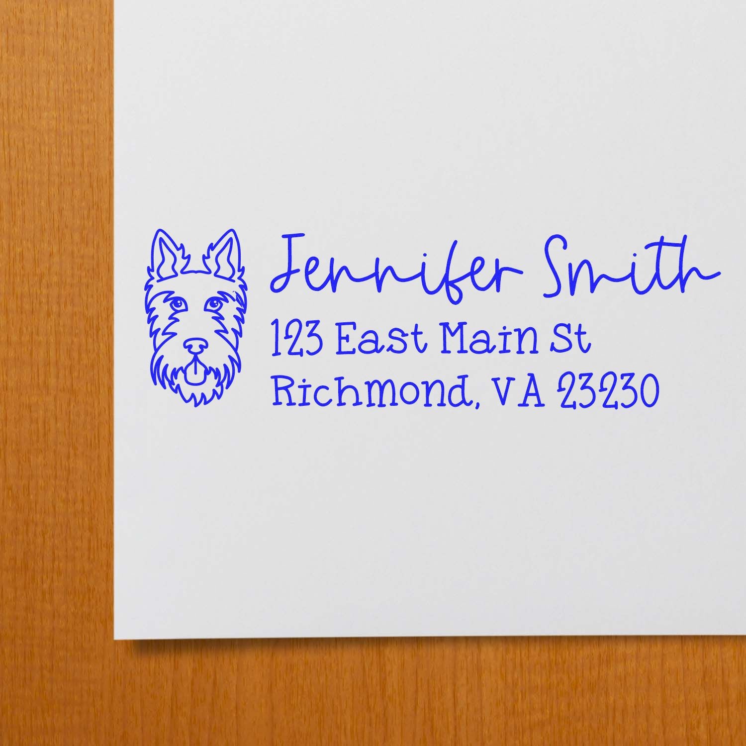 Scottie Dog Address Stamp Pre-Inked