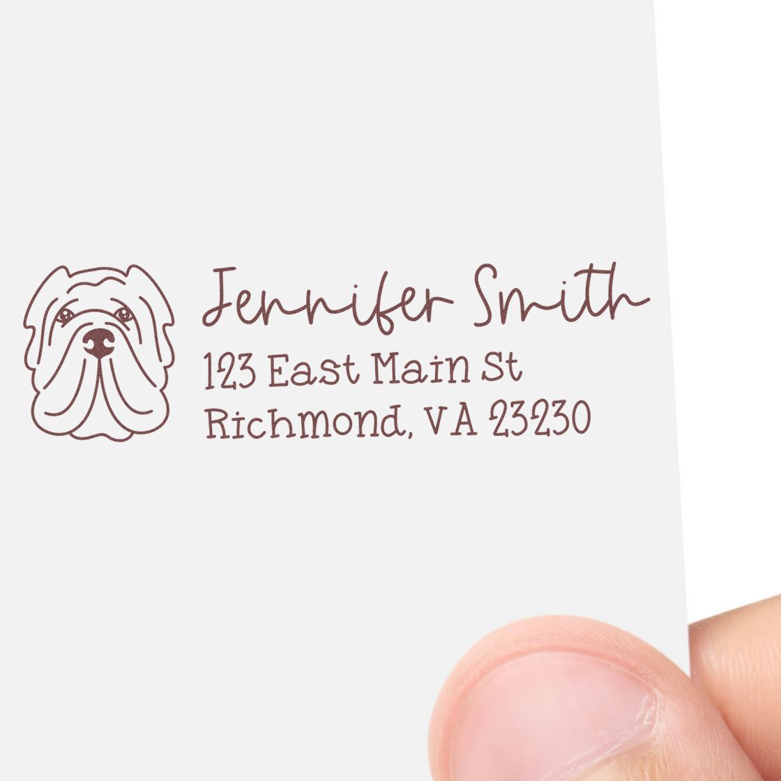 Sharpei Dog Address Stamp Pre-Inked