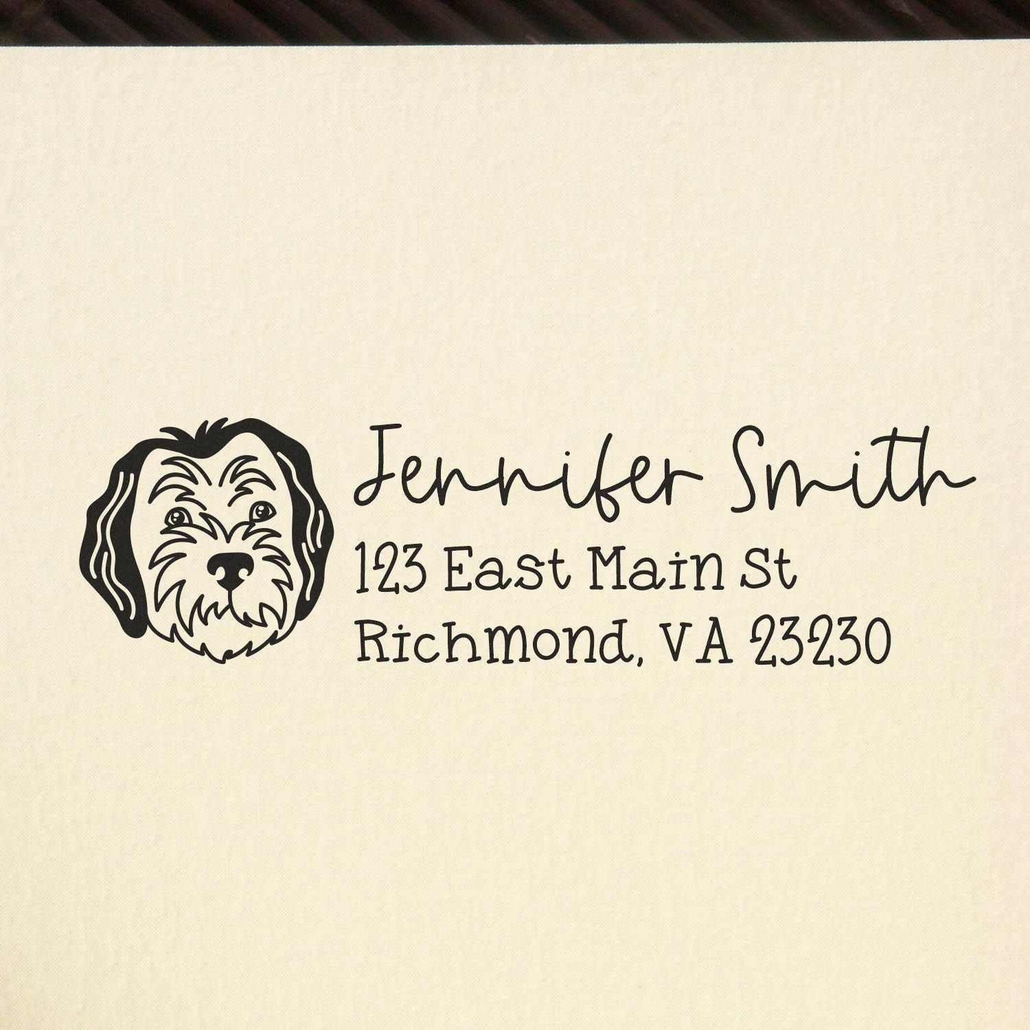 Sheepadoodle Dog Address Stamp Pre-Inked