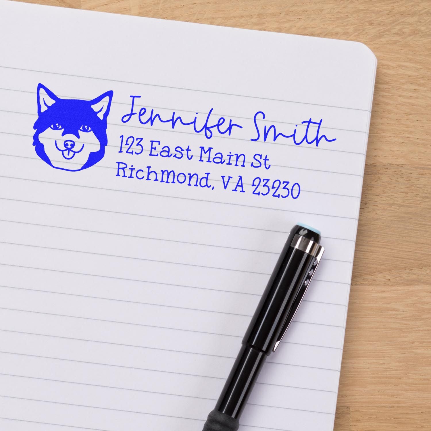 Shiba Dog Address Stamp Pre-Inked