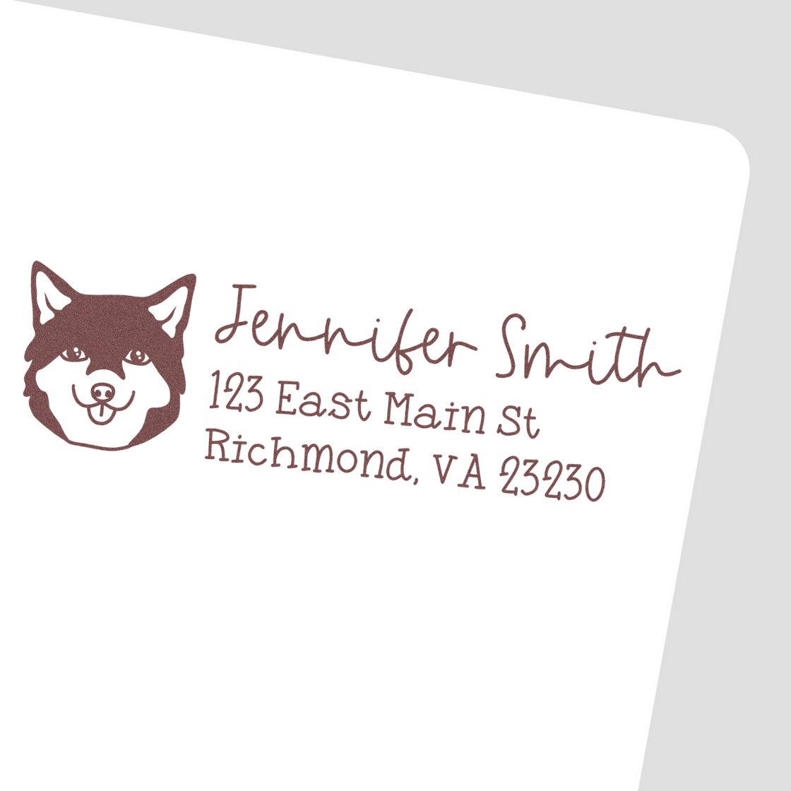 Shiba Dog Address Stamp Pre-Inked