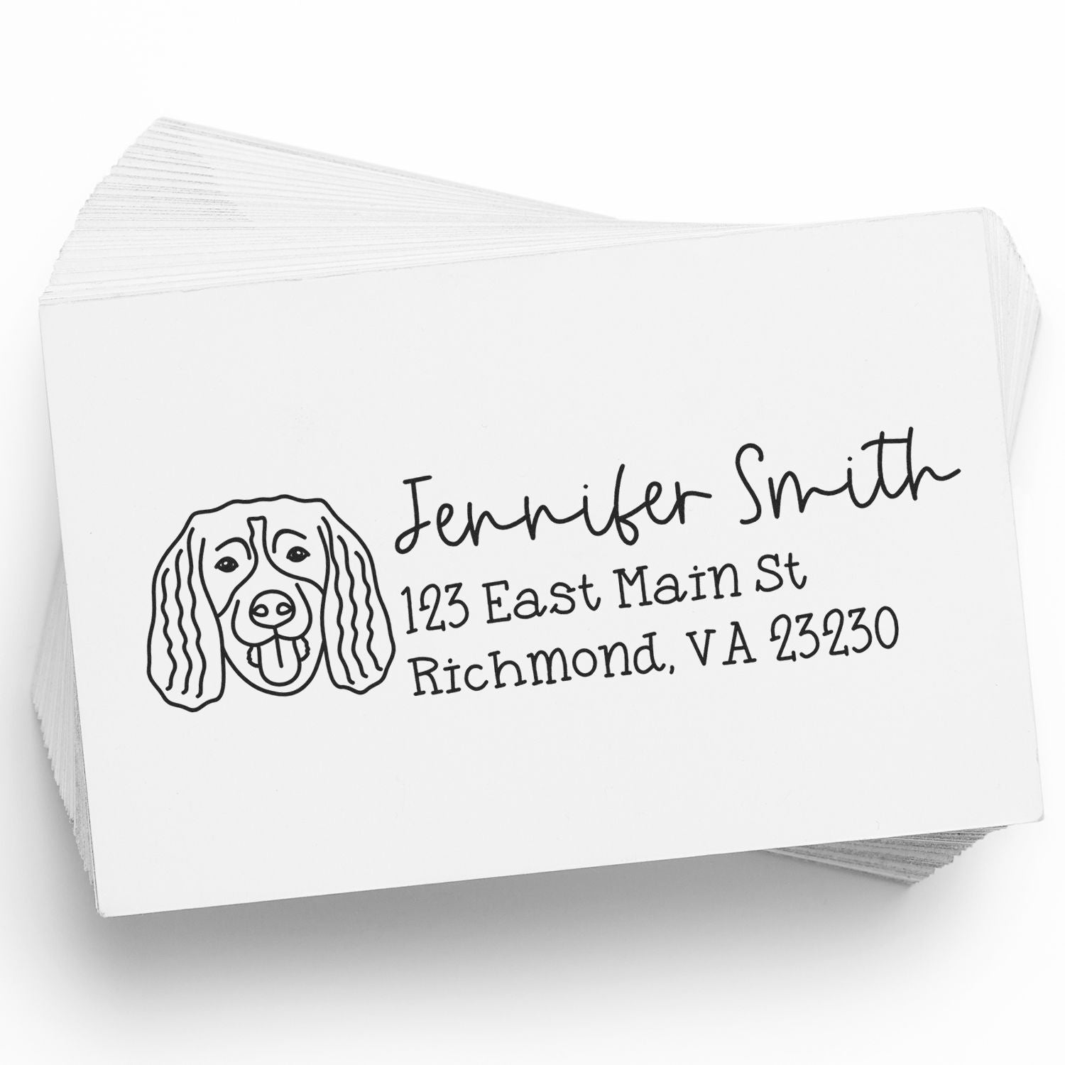 Self-Inking Springer Spaniel Dog Outline Return Address Stamp Personalized