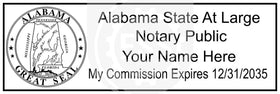 Alabama Rectangular Notary Stamp Imprint Example