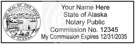 Alaska Rectangular Notary Stamp Imprint Example