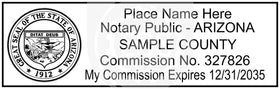 Arizona Rectangular Notary Stamp Imprint Example