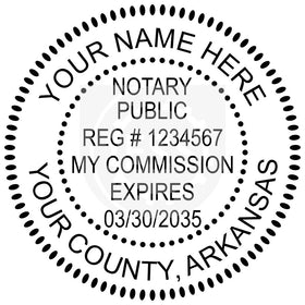 Arkansas Notary Seal Imprint Example