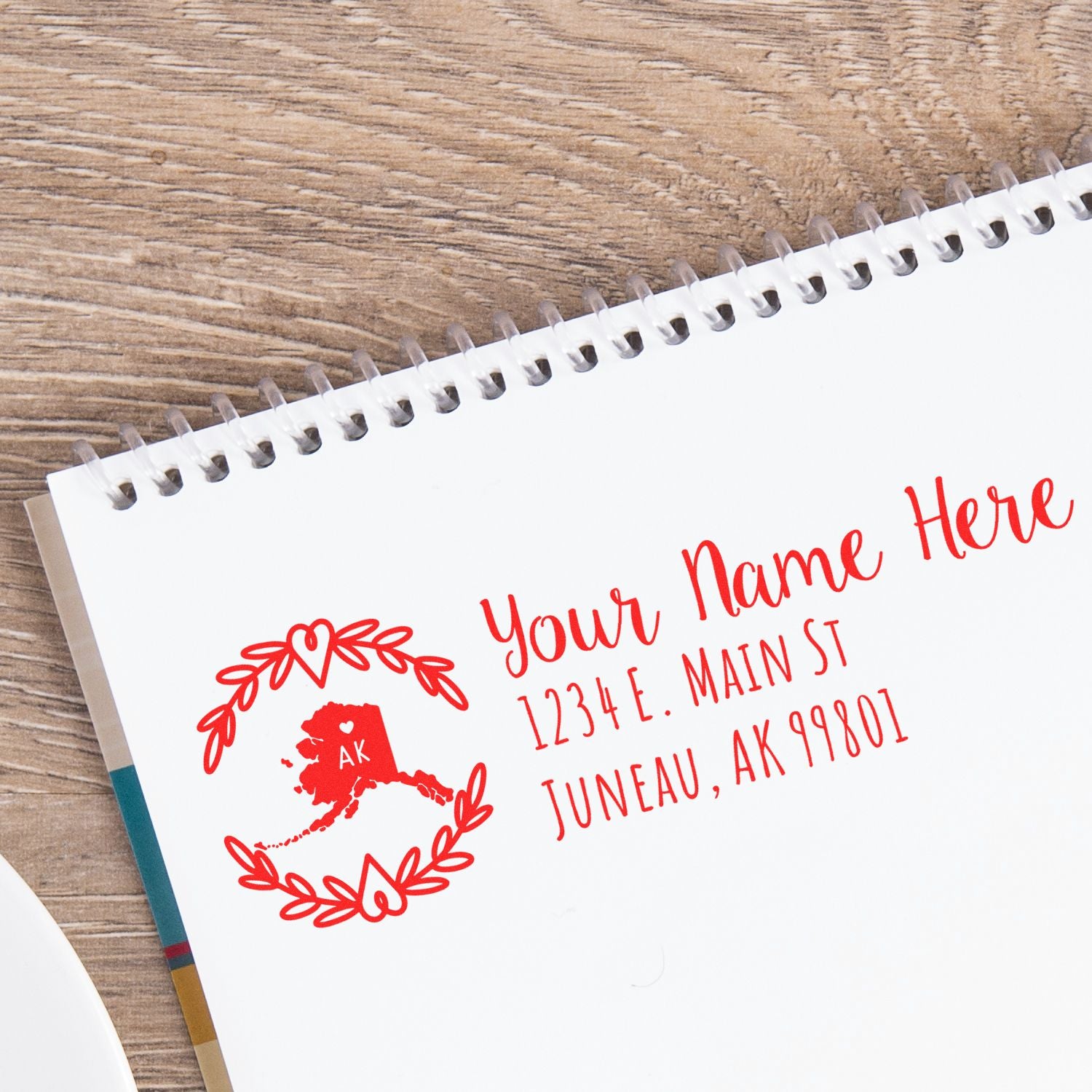 Slim Alaska Personalized Pre-Inked Address Stamp