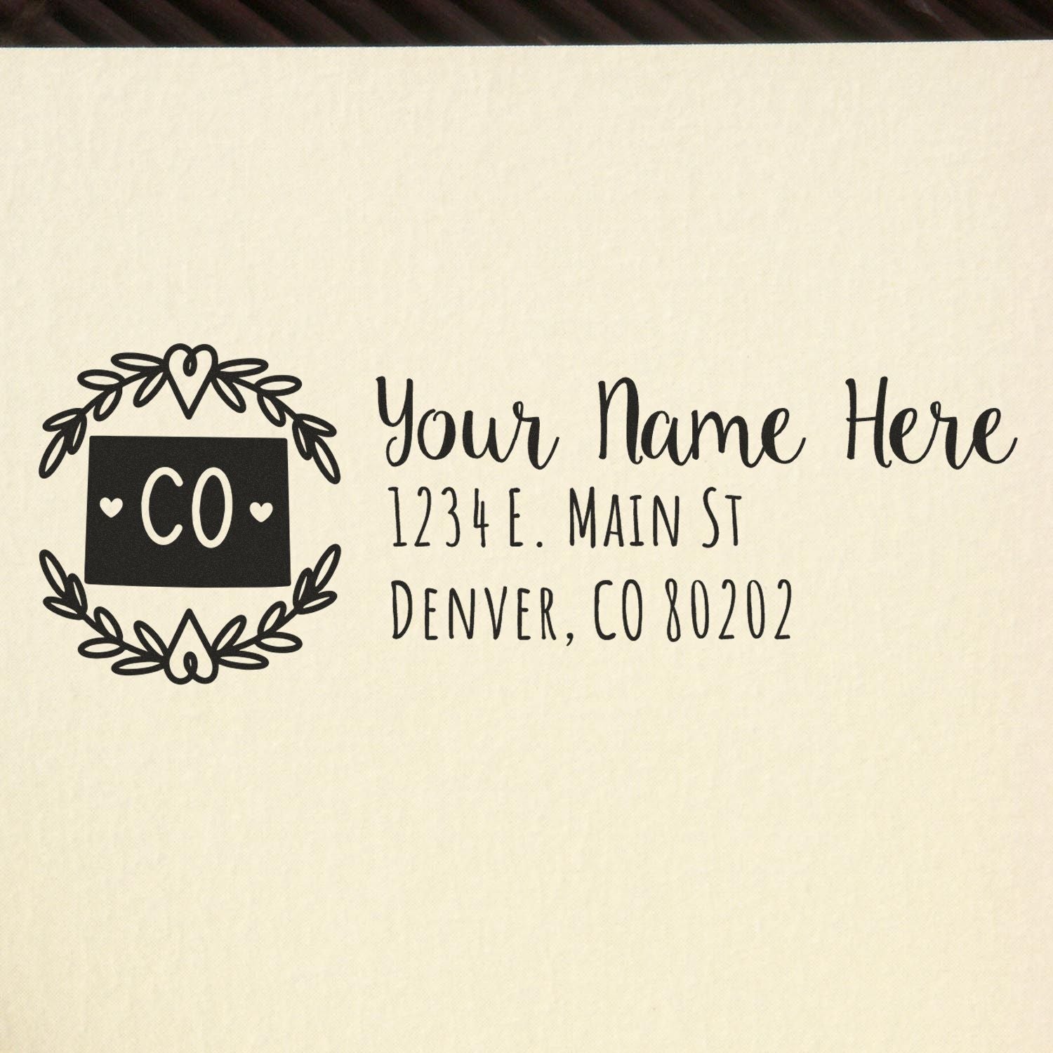 Slim Colorado Personalized Pre-Inked Address Stamp