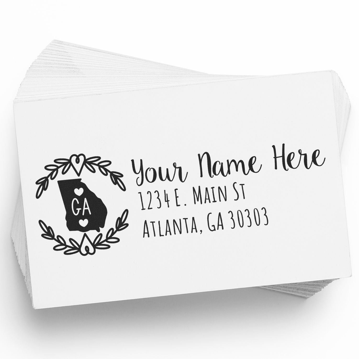 Slim Georgia Personalized Pre-Inked Address Stamp