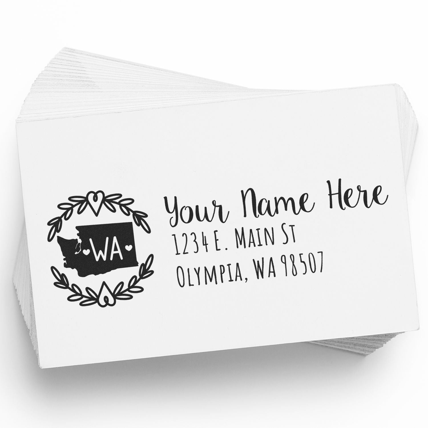 Slim Washington Personalized Pre-Inked Address Stamp