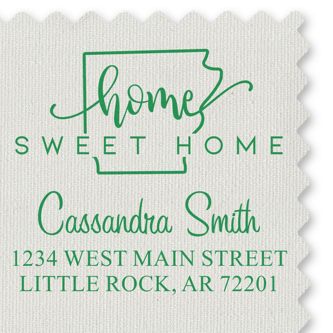 Self-Inking Home Sweet Home Arkansas Personalized Mailing Rubber Stamp