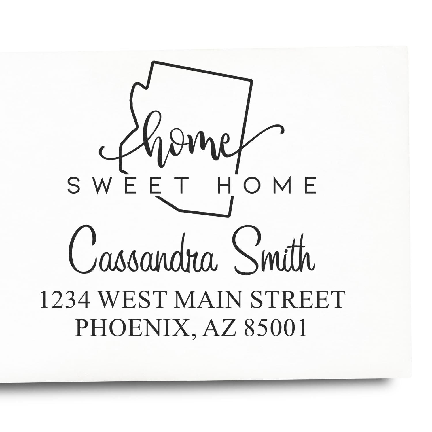 PSI Pre-Inked Home Sweet Home Arizona Personalized New Home Address Stamp