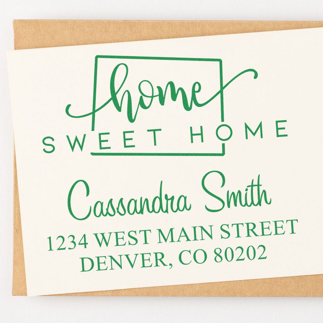 Self-Inking Home Sweet Home Colorado Personalized Mail Stamper