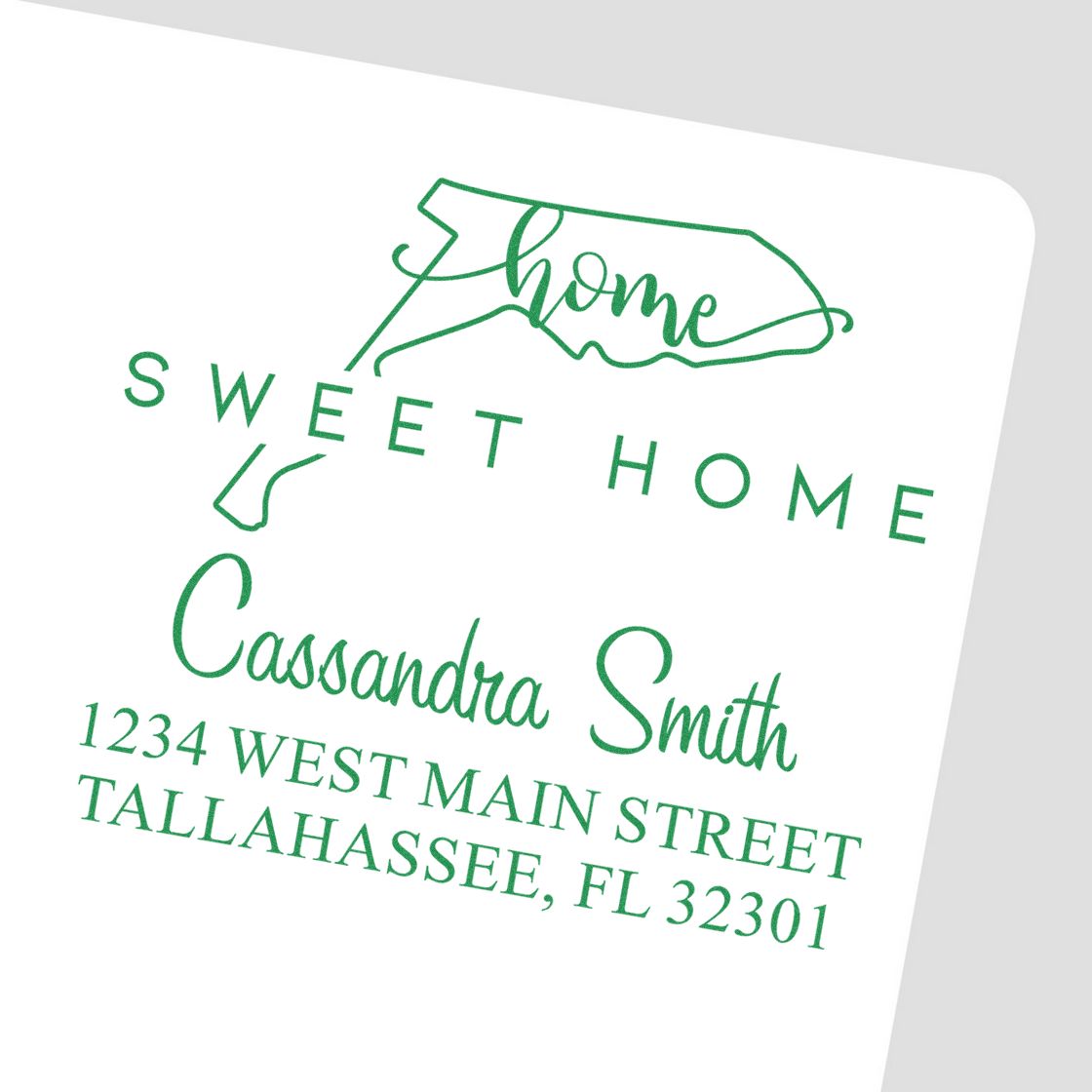 Self-Inking Home Sweet Home Florida Personalized Home Address Stamper