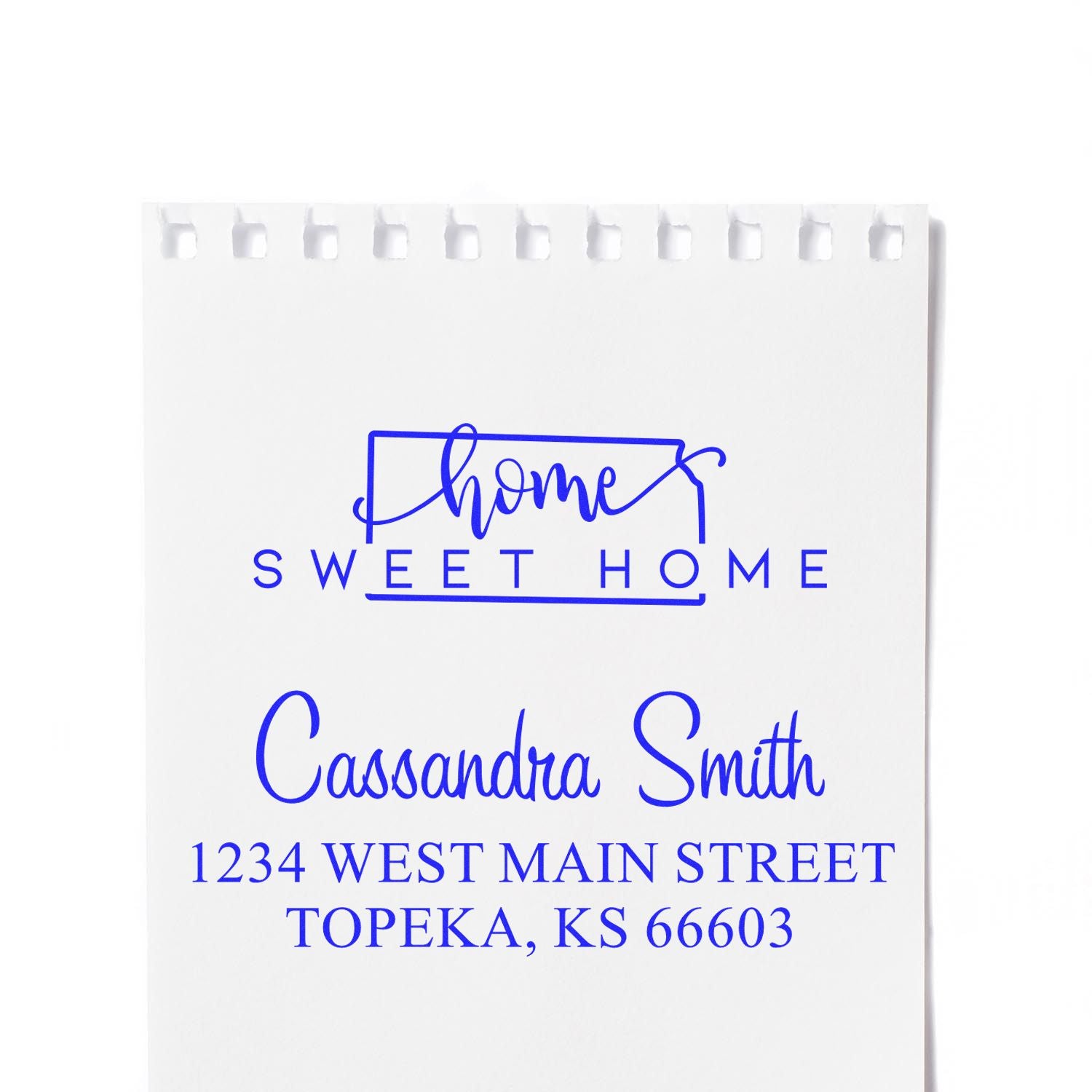 PSI Pre-Inked Home Sweet Home Kansas Personalized New Address Stamper