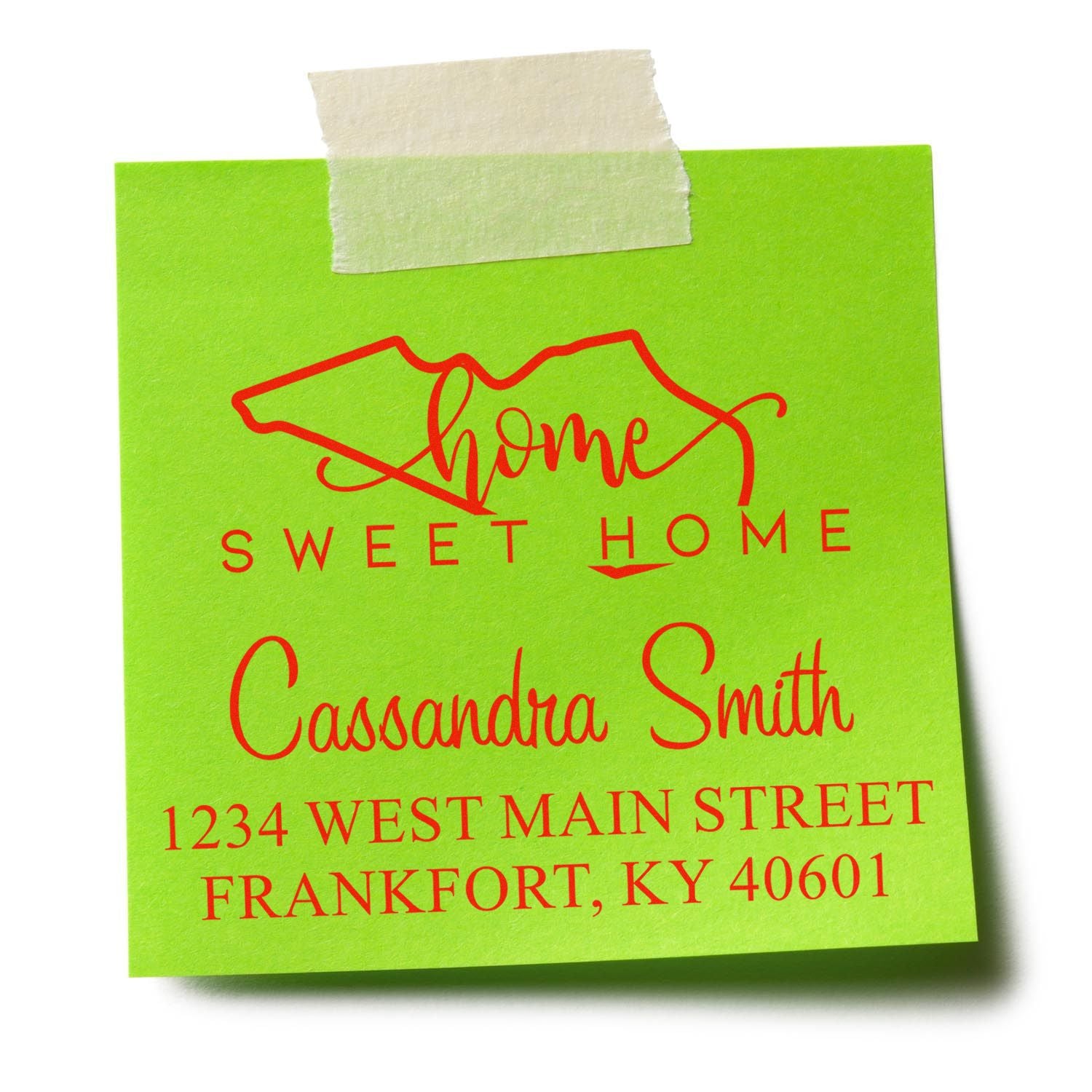 Self-Inking Home Sweet Home Kentucky Personalized Mailing Address Stamp