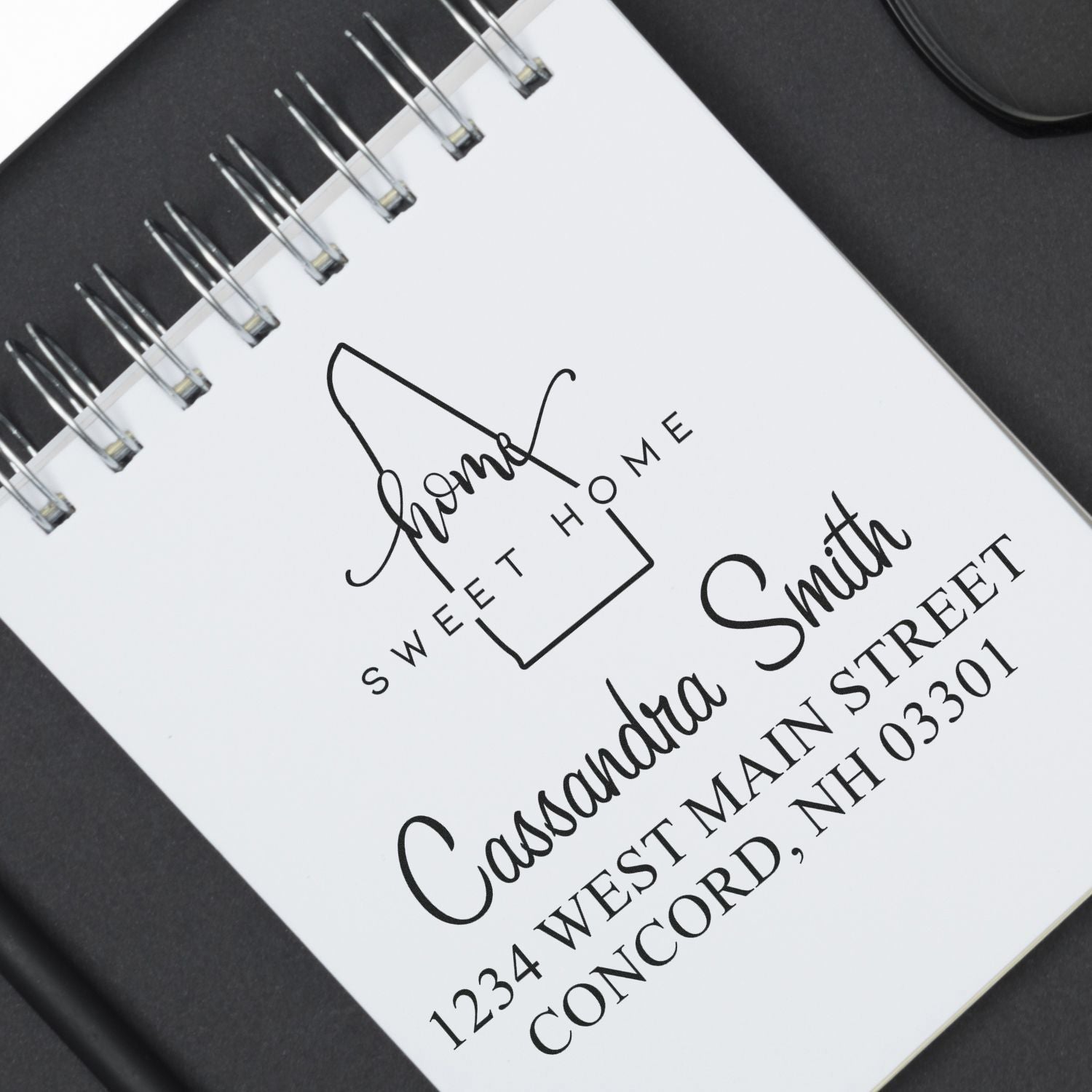 Self-Inking Home Sweet Home New Hampshire Personalized Address Label Stamp