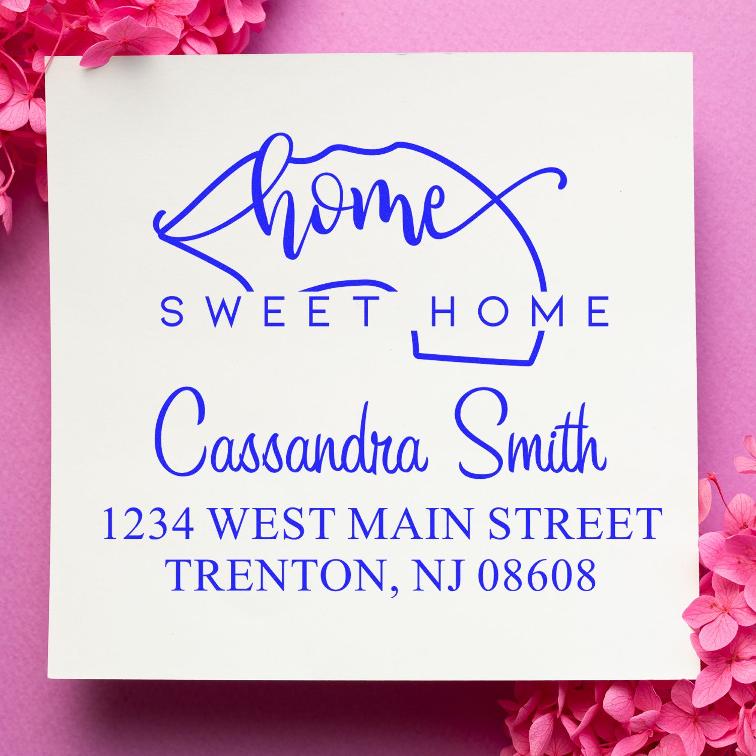 Slim Home Sweet Home New Jersey Custom Mail Pre-Inked Stamp