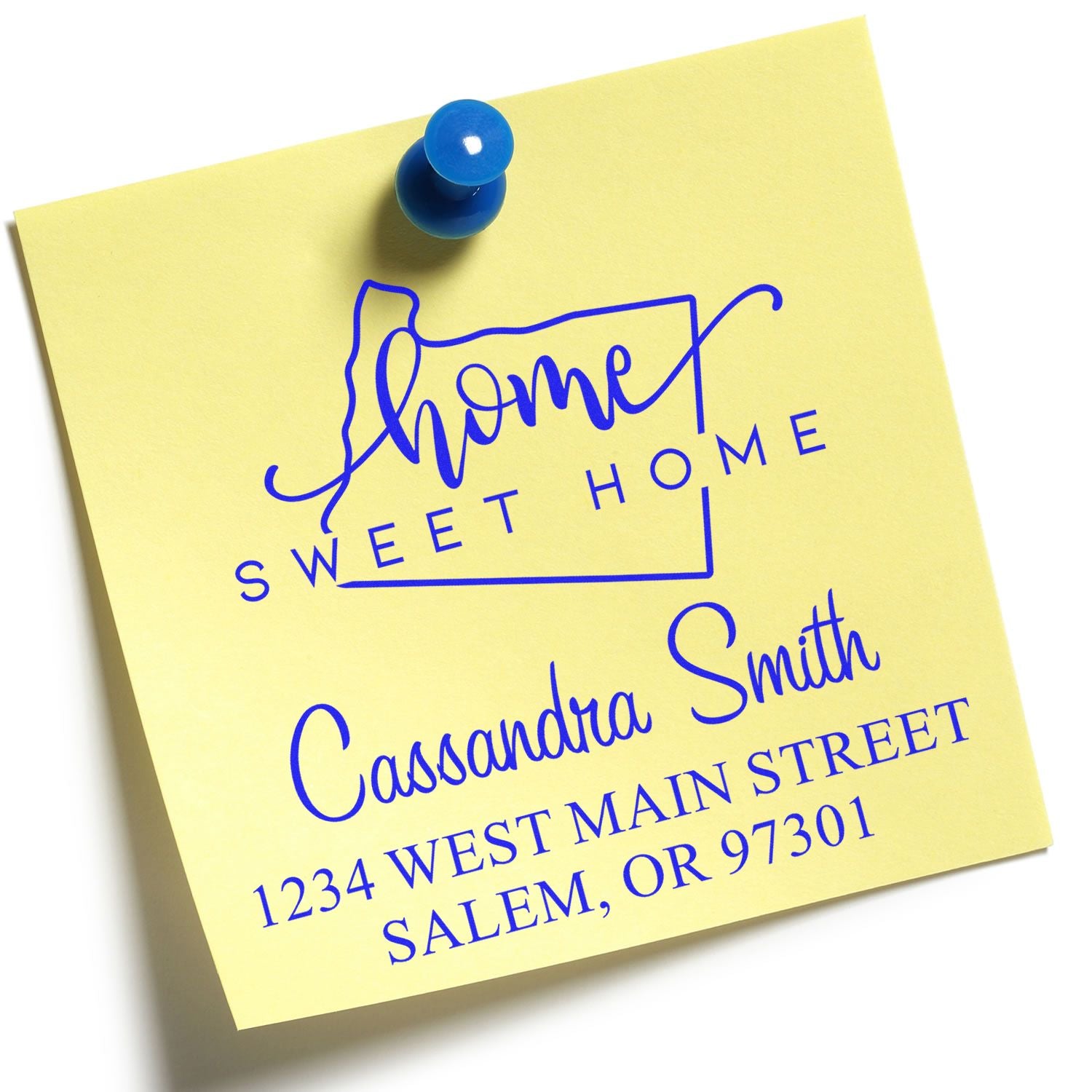 Self-Inking Home Sweet Home Oregon Custom Return Address Rubber Stamp