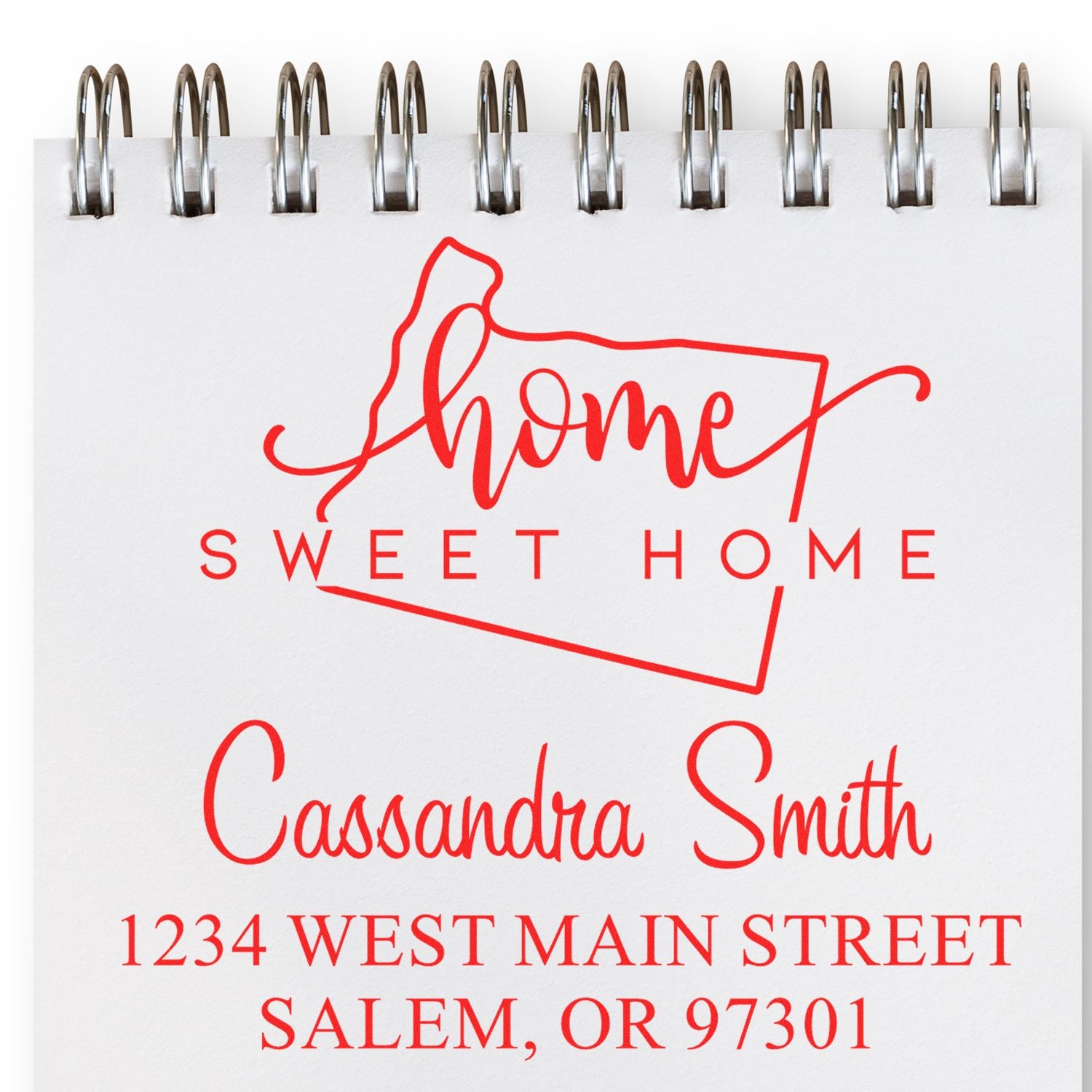 Self-Inking Home Sweet Home Oregon Custom Return Address Rubber Stamp