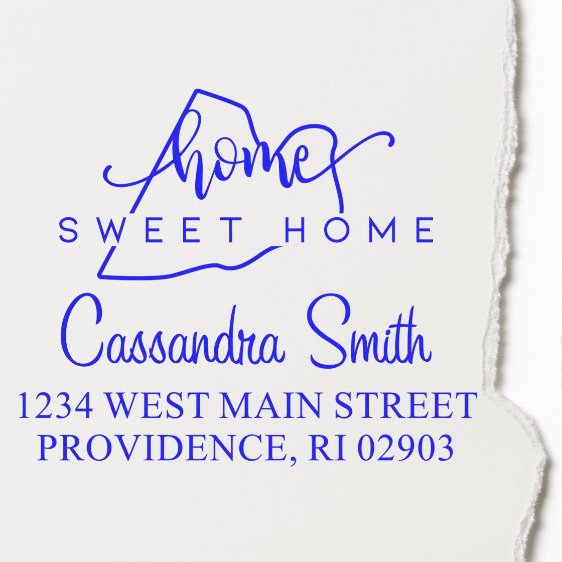 PSI Pre-Inked Home Sweet Home Rhode Island Custom Home Address Stamp