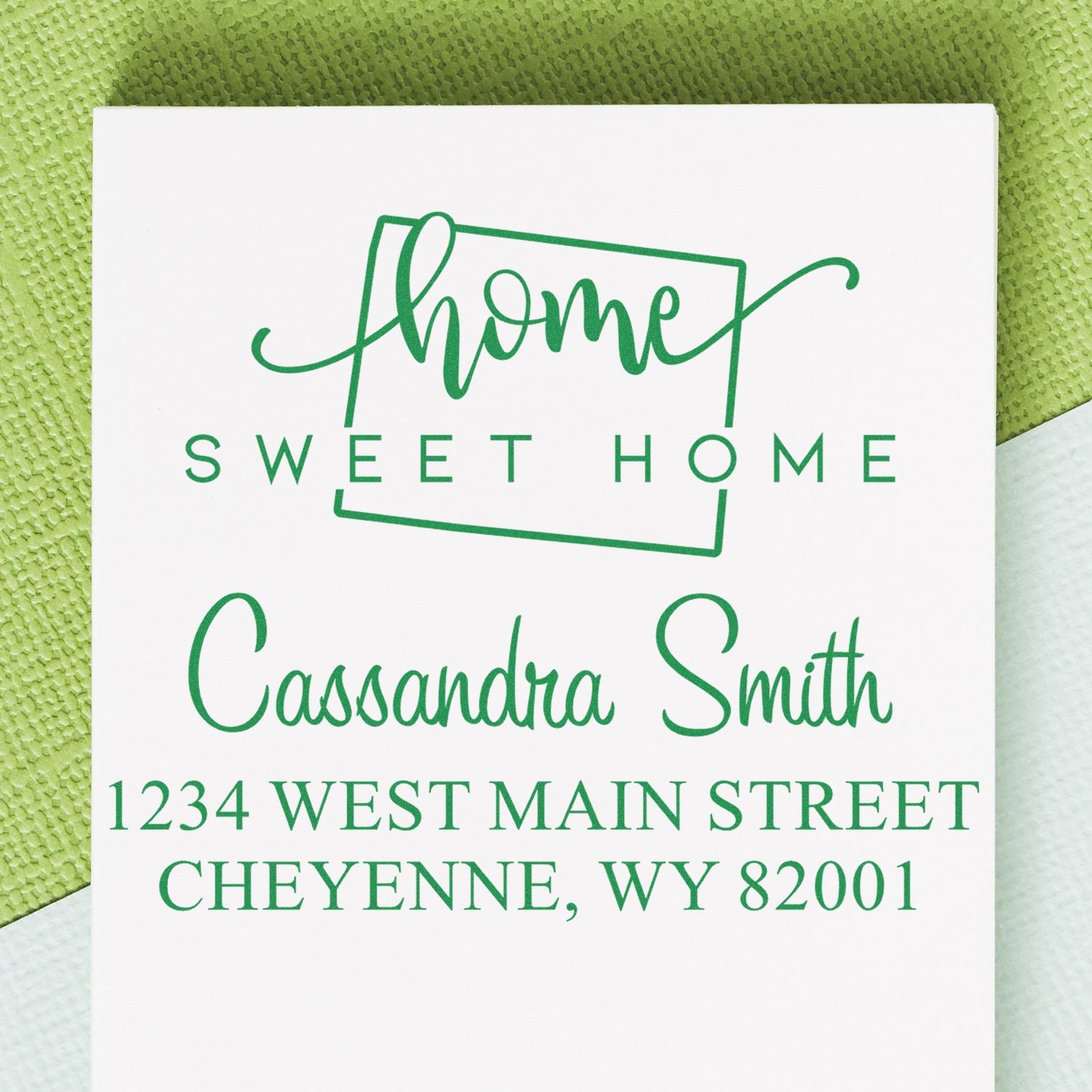 Self-Inking Home Sweet Home Wyoming Custom New Home Address Stamp