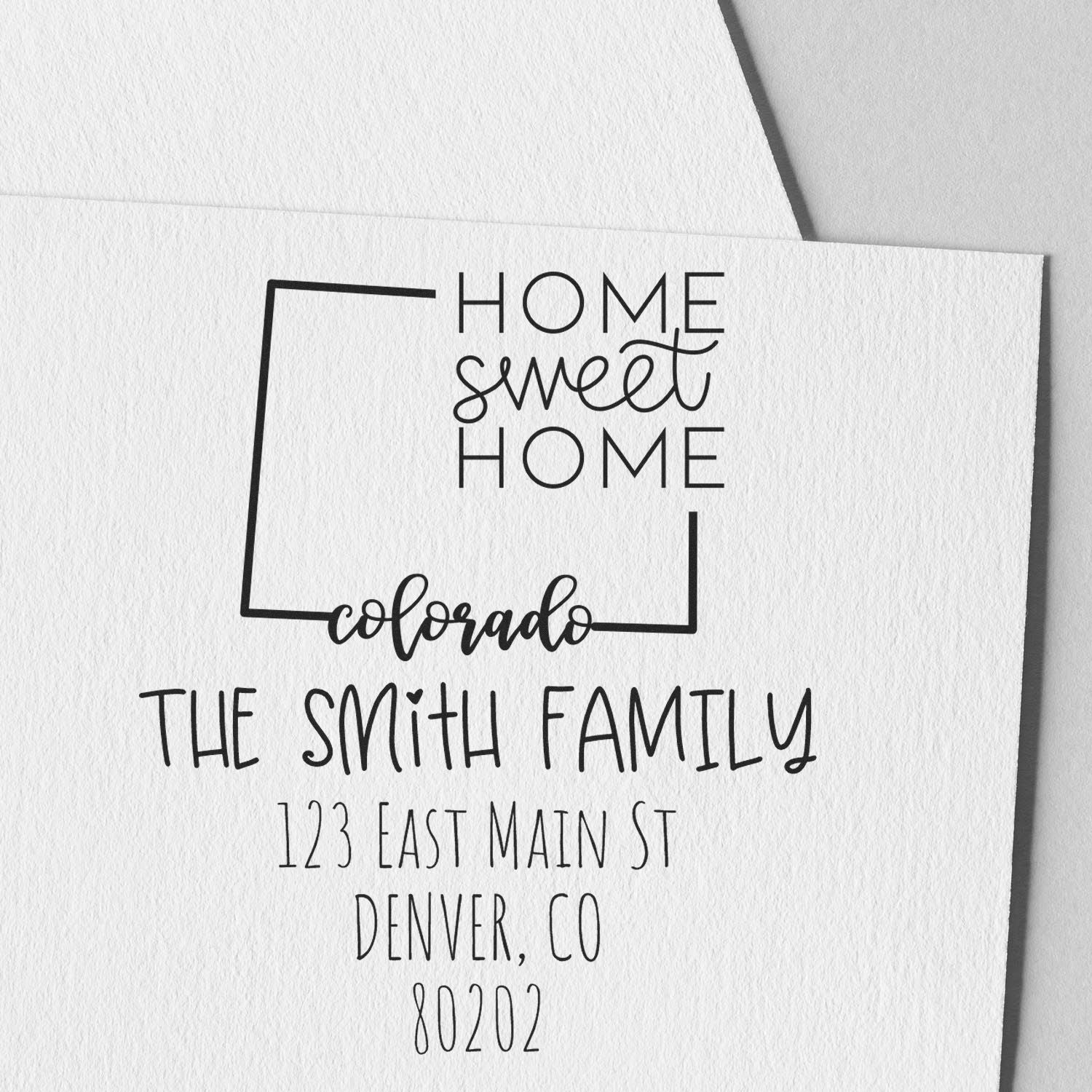 PSI Pre-Inked Colorado Home Sweet Home Custom Home Address for Envelopes Stamp