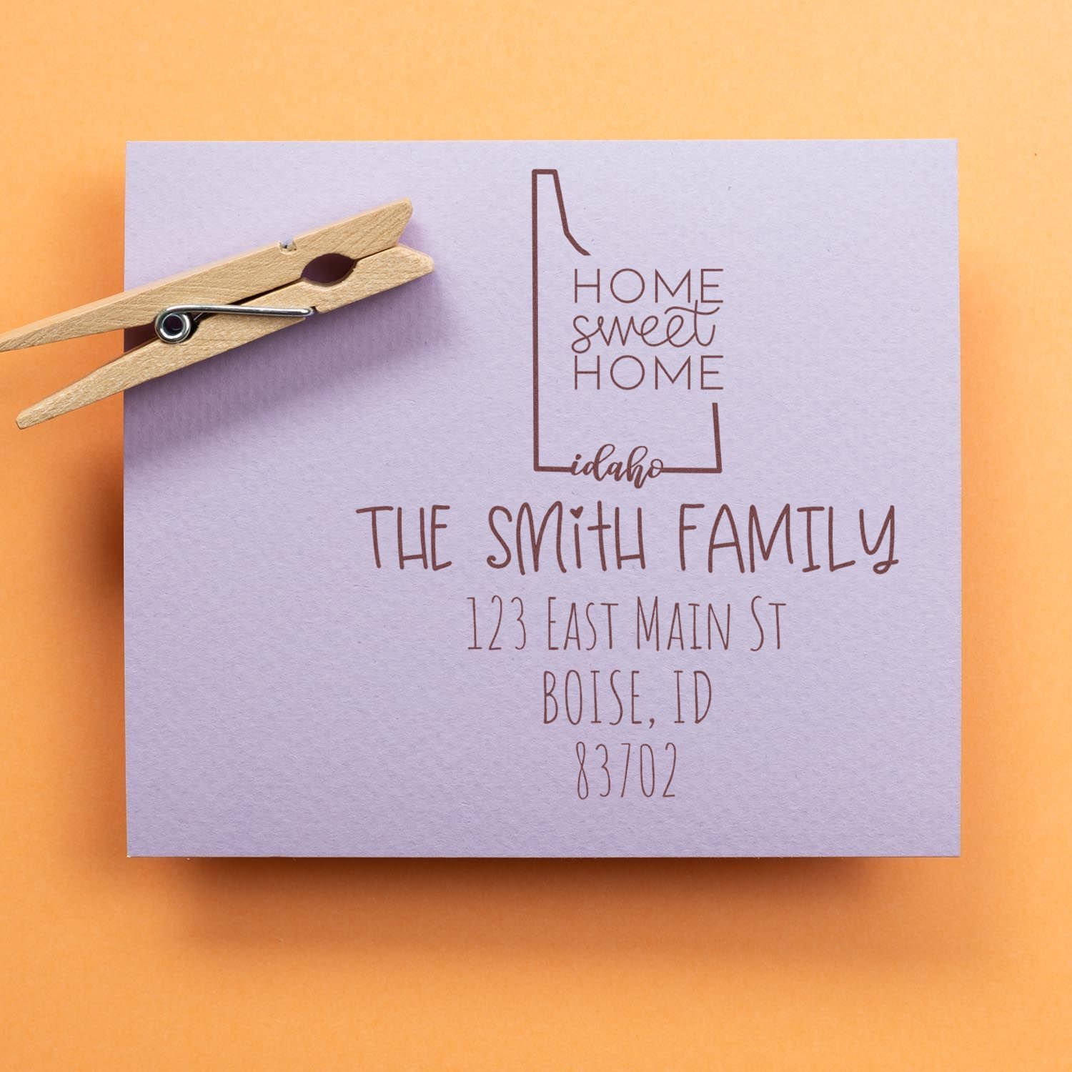 PSI Pre-Inked Idaho Home Sweet Home Customized Address Stamp