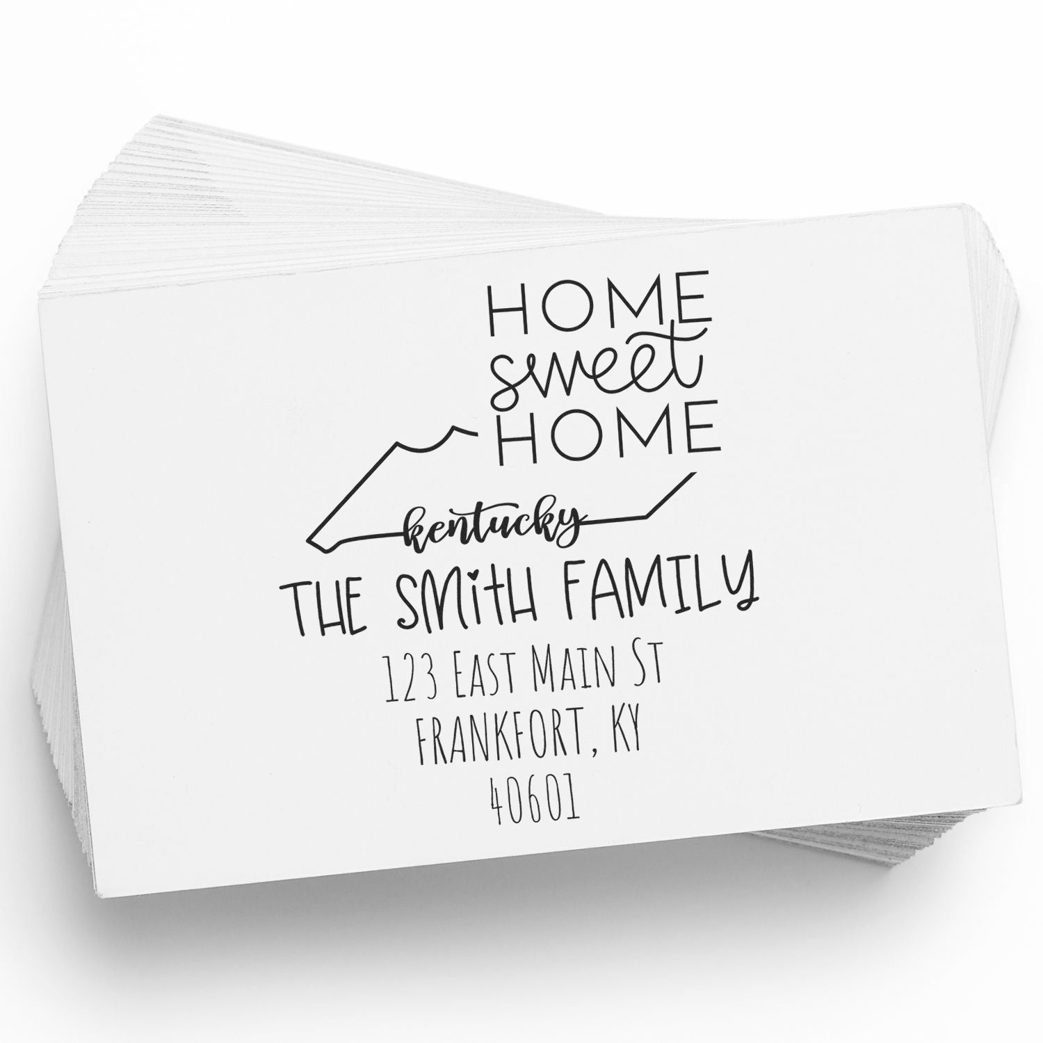 PSI Pre-Inked Kentucky Home Sweet Home Customized Return Address Rubber Stamp