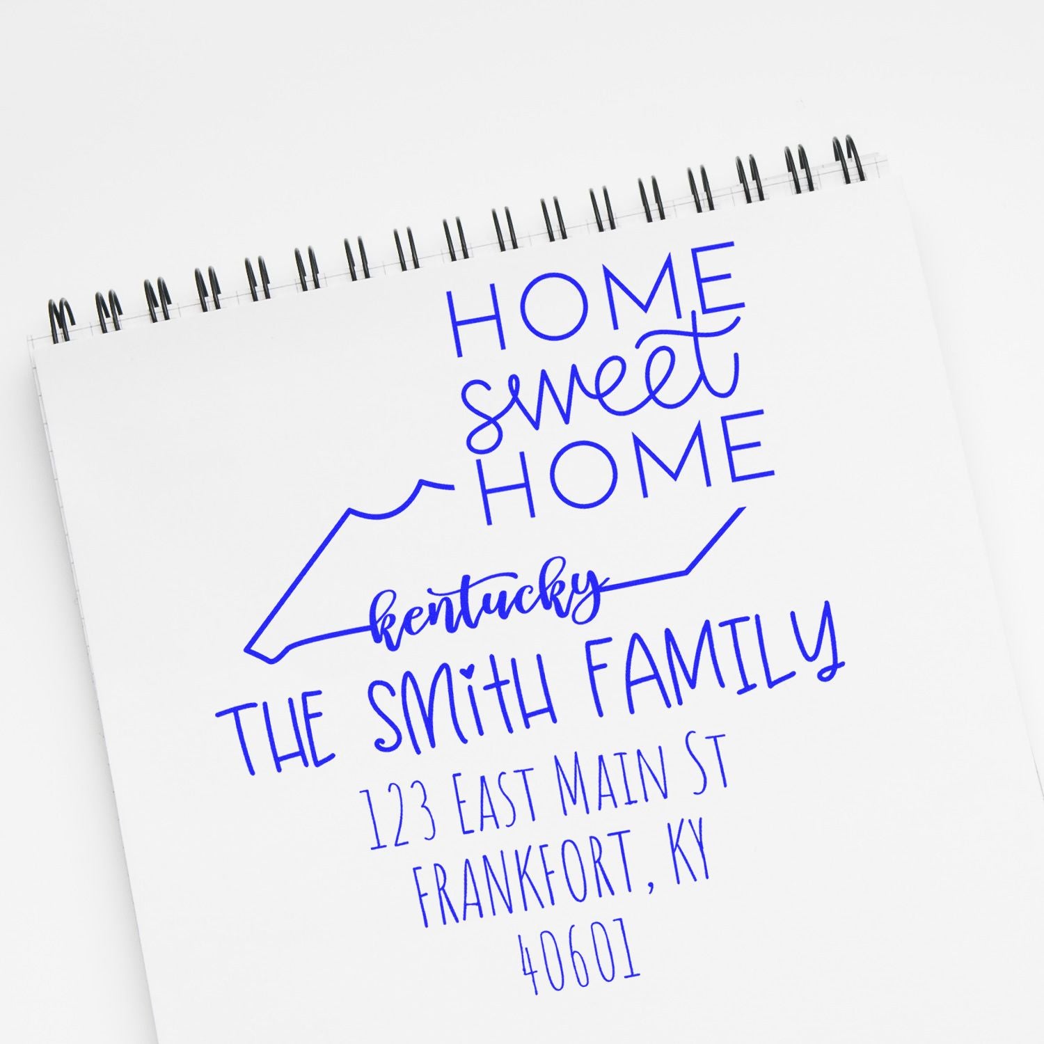 Self-Inking Kentucky Home Sweet Home Custom Address Label Stamp