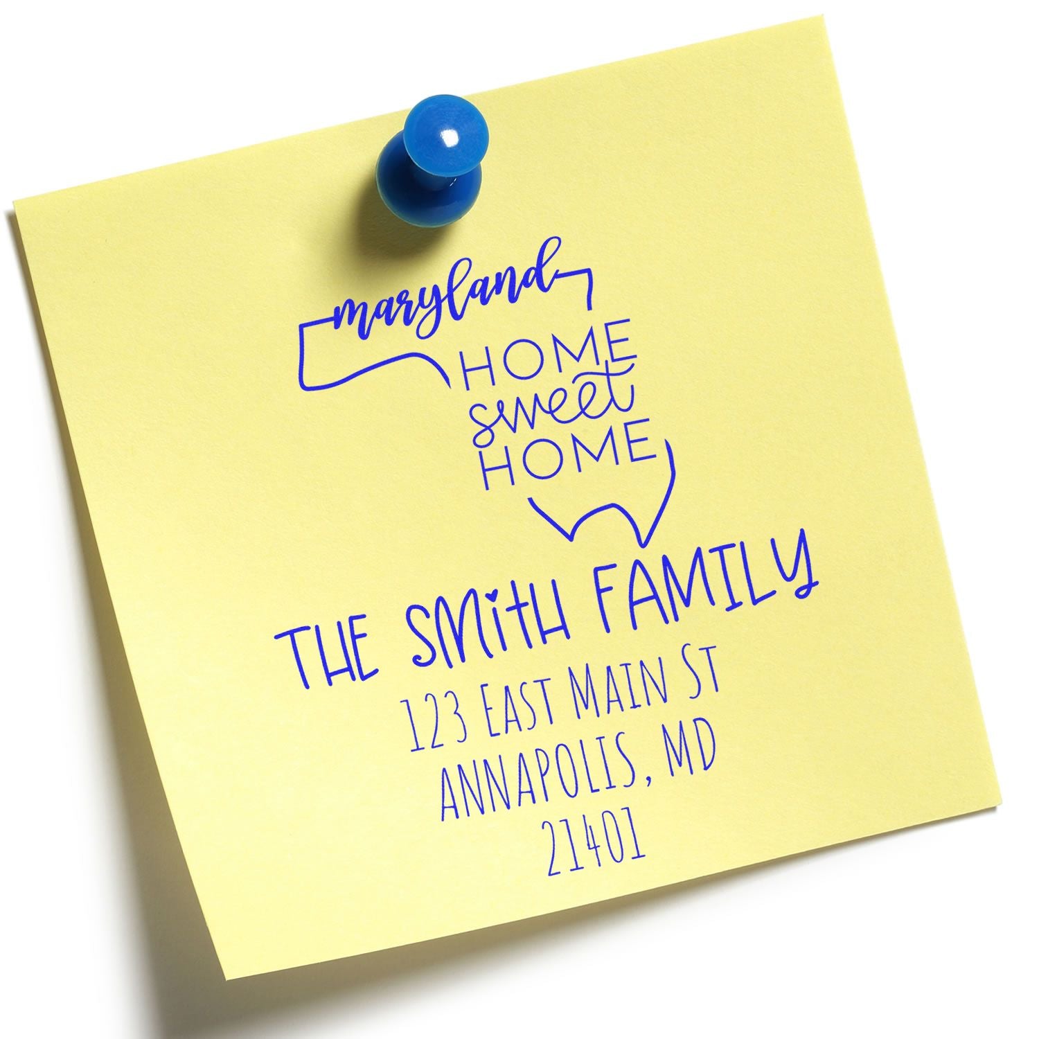 Slim Maryland Home Sweet Home Customized Home Address Stamper