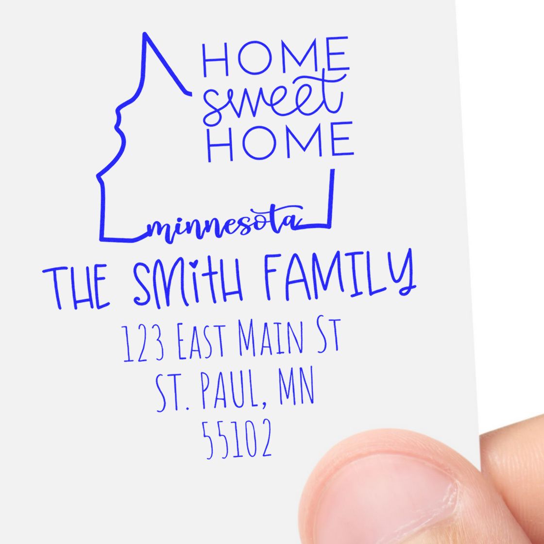 PSI Pre-Inked Minnesota Home Sweet Home Customized Mailing Rubber Stamp