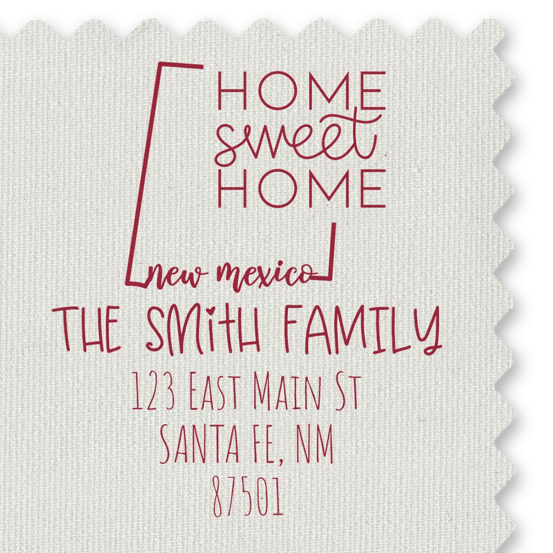 Wood Handle New Mexico Home Sweet Home Customized Return Address Stamp