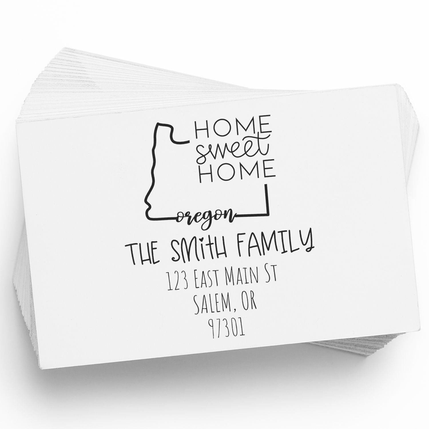 Wood Handle Oregon Home Sweet Home Customized Mailing Stamp