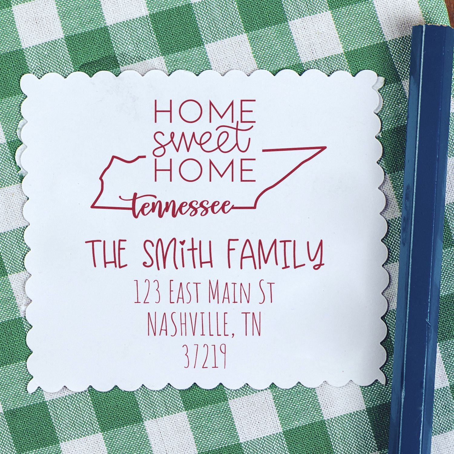 PSI Pre-Inked Tennessee Home Sweet Home Customized New Address Stamp